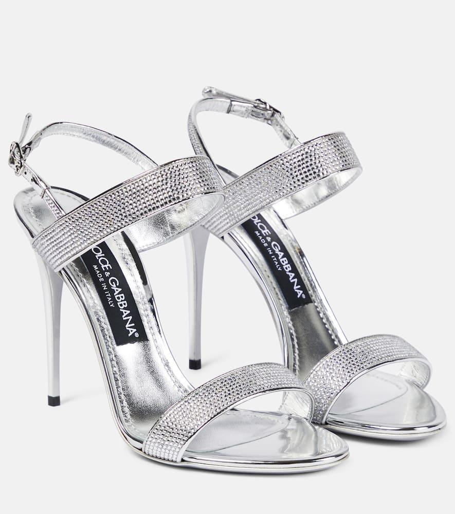 DOLCE & GABBANA X Kim Crystal-embellished Sandals In Grigio Ch/crystal Product Image