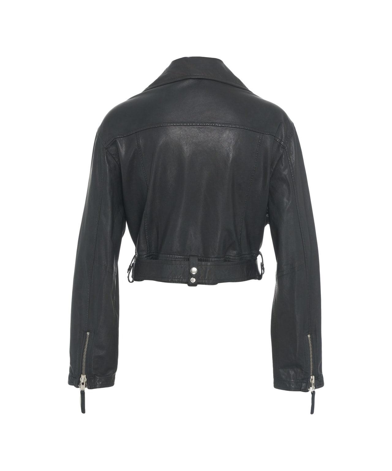 Leather biker jacket Product Image