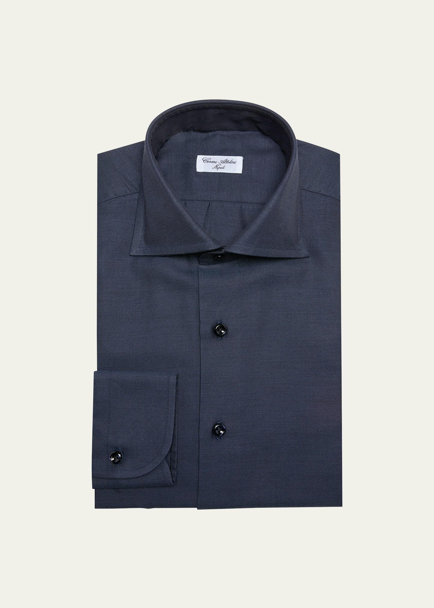 Mens Cotton-Cashmere Dress Shirt Product Image