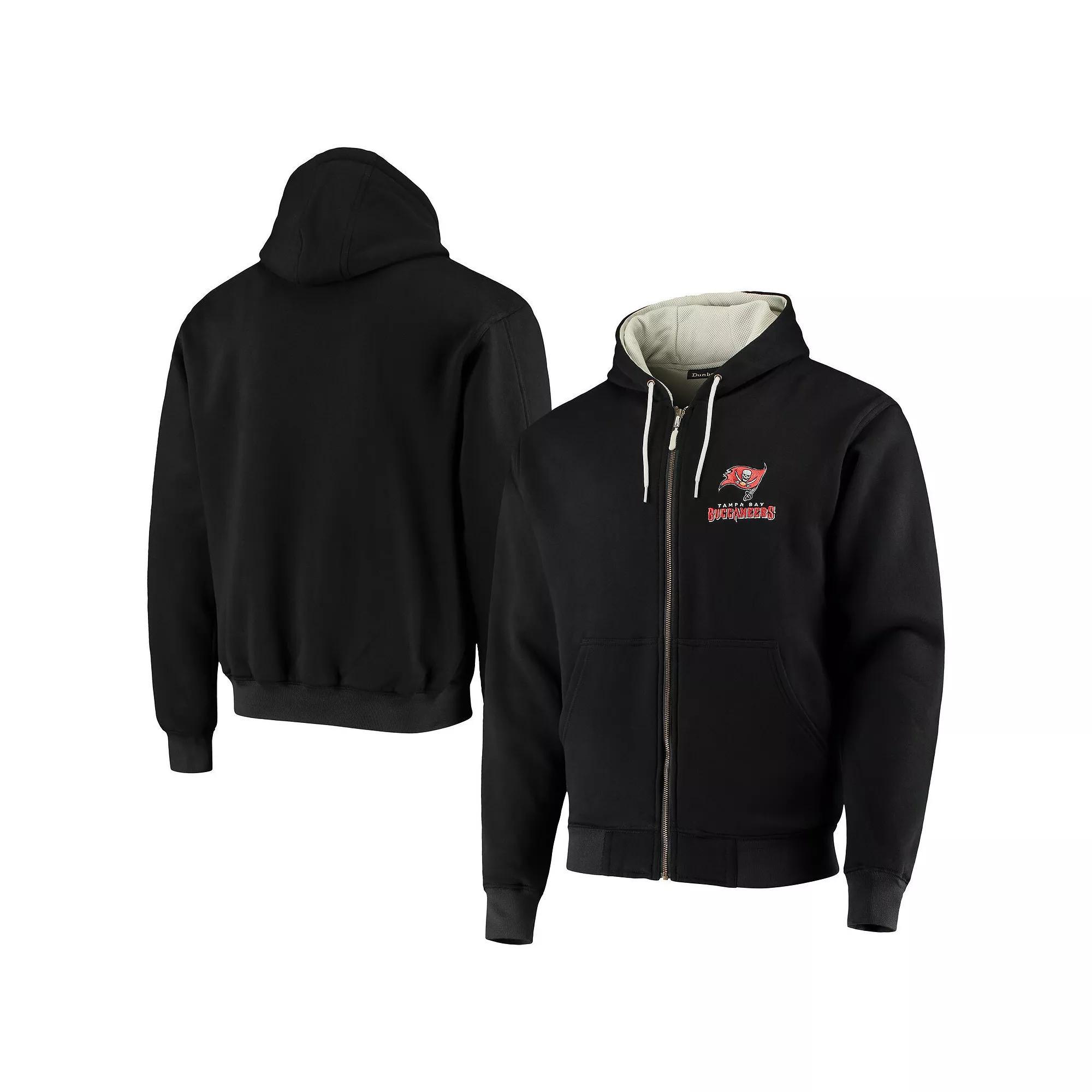 Men's Dunbrooke Black Tampa Bay Buccaneers Craftsman Thermal-Lined Full-Zip Hoodie,  Product Image