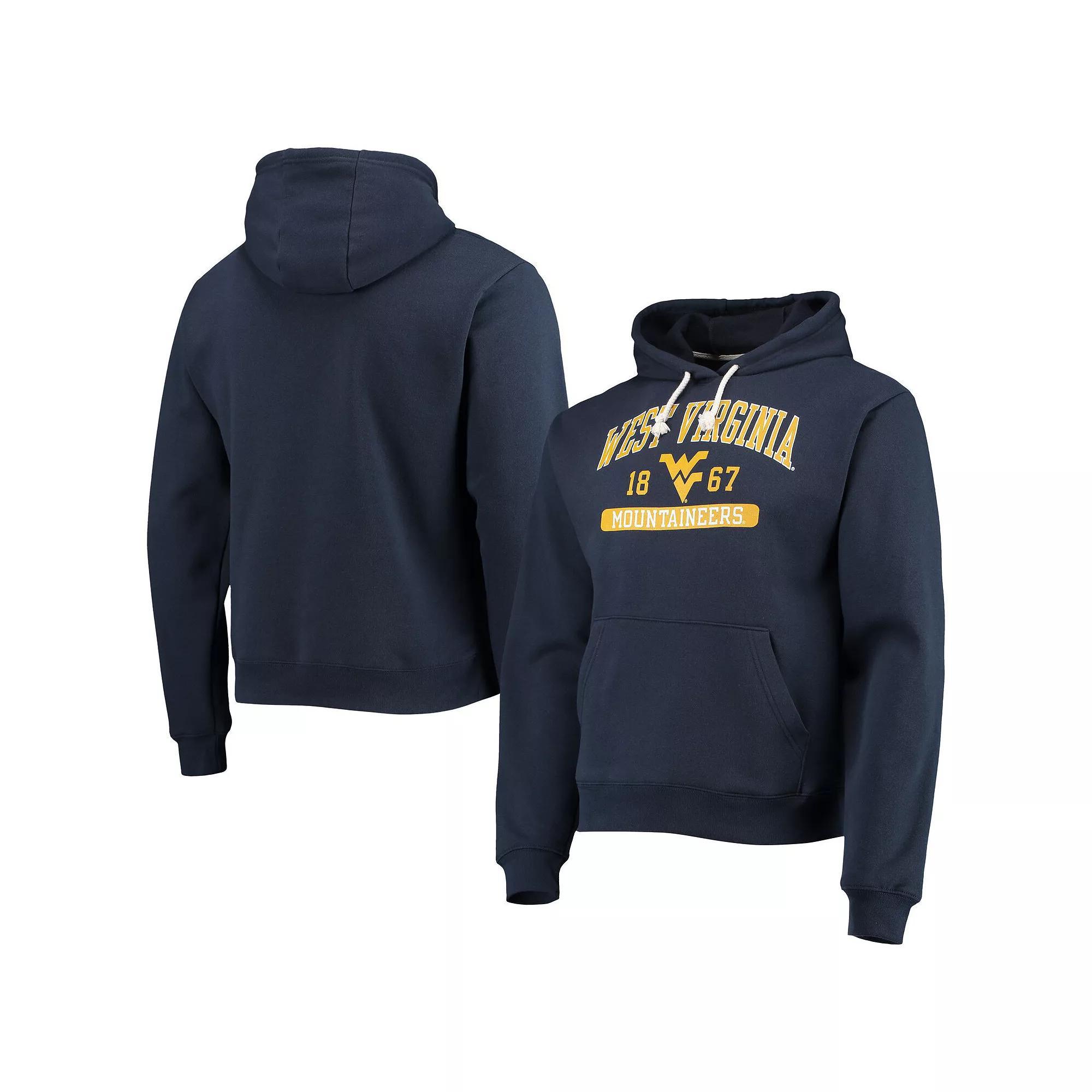 Men's League Collegiate Wear Navy West Virginia Mountaineers Volume Up Essential Fleece Pullover Hoodie, Size: Large, Blue Product Image