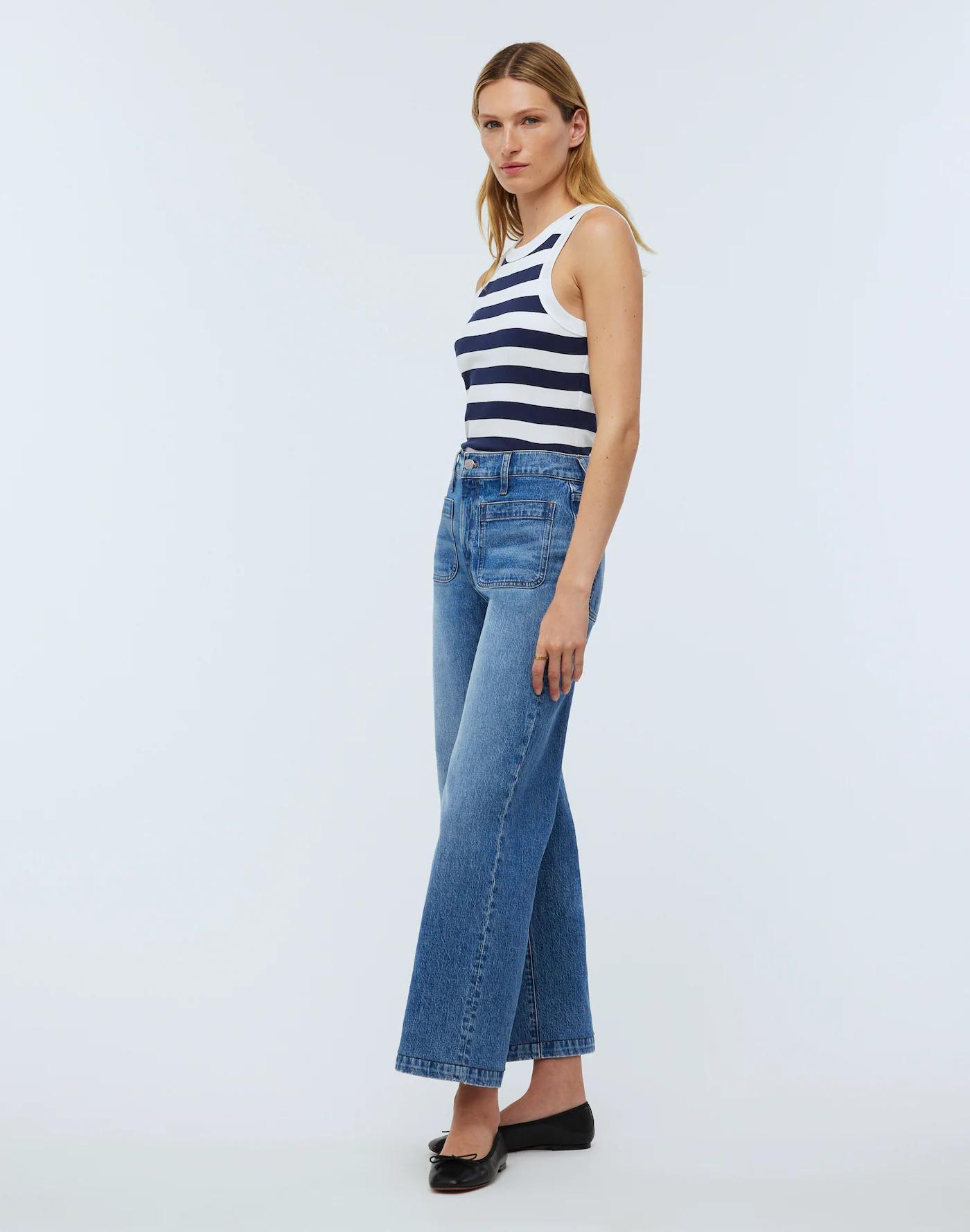 The Emmett Wide-Leg Full Length Jean: Patch Pocket Edition Product Image