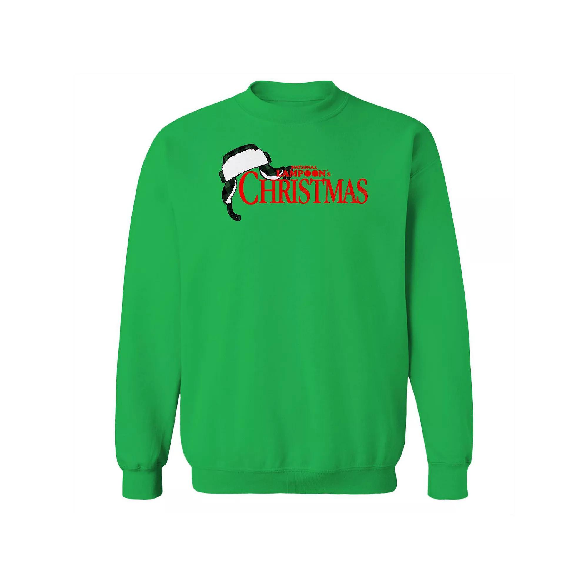 Men's National Lampoons Christmas Hat National Lampoon's Christmas Vacation Graphic Fleece Crew Sweatshirt, Adult Unisex,  Product Image