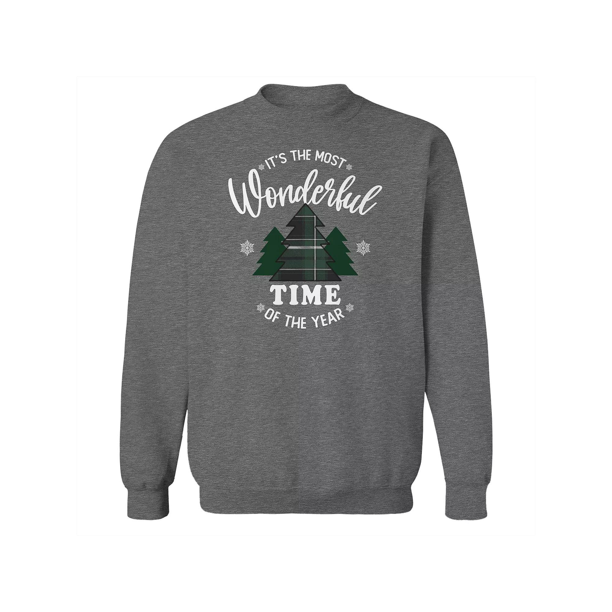 Men's It's the Most Wonderful Time Fleece Sweatshirt, Women's, Size: XL, Grey Heather Product Image