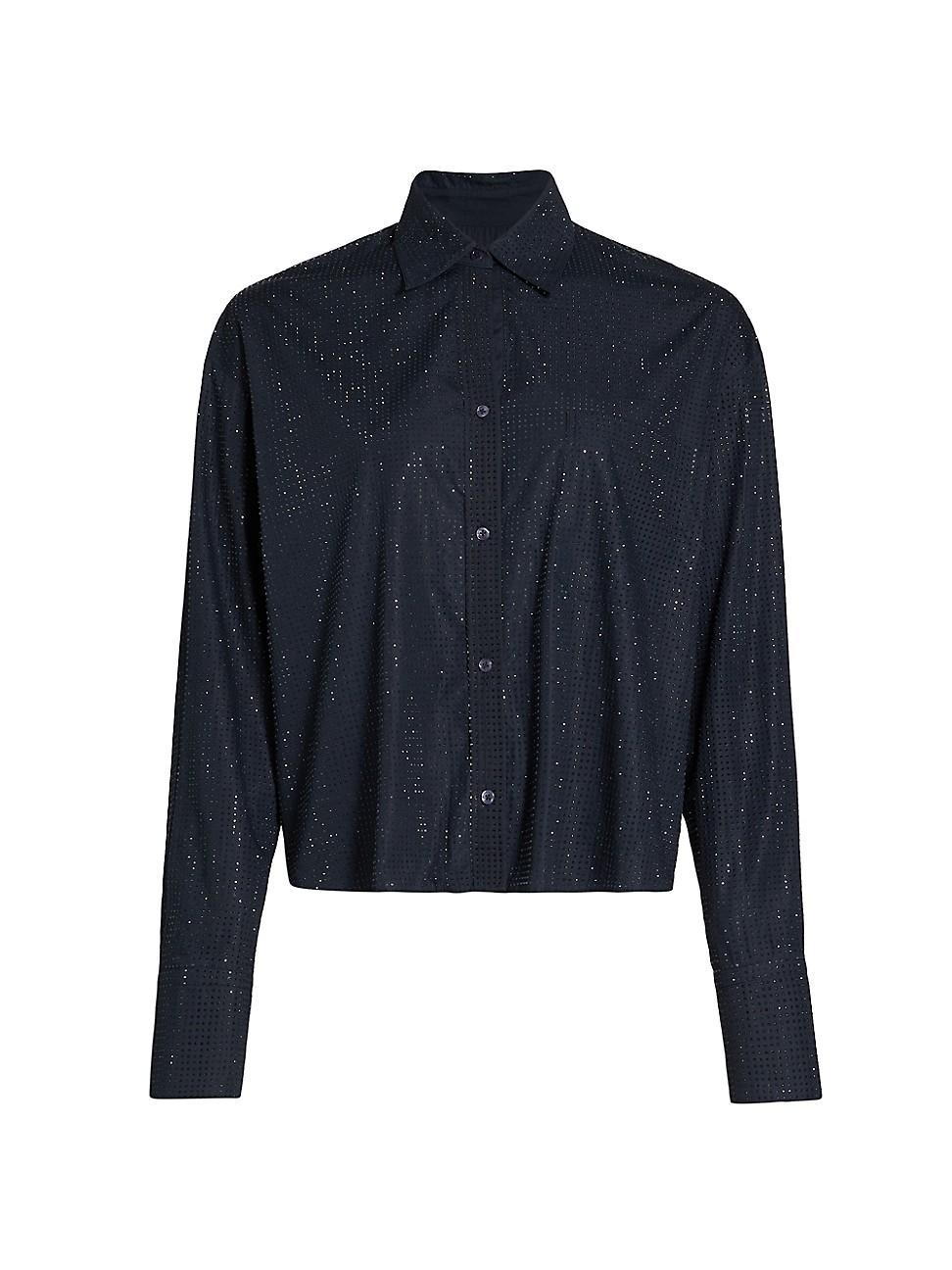 Womens Average Joe Embellished Cotton Shirt Product Image