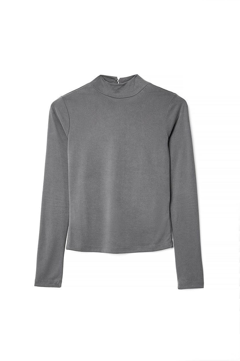 Turtleneck Jersey Top Product Image