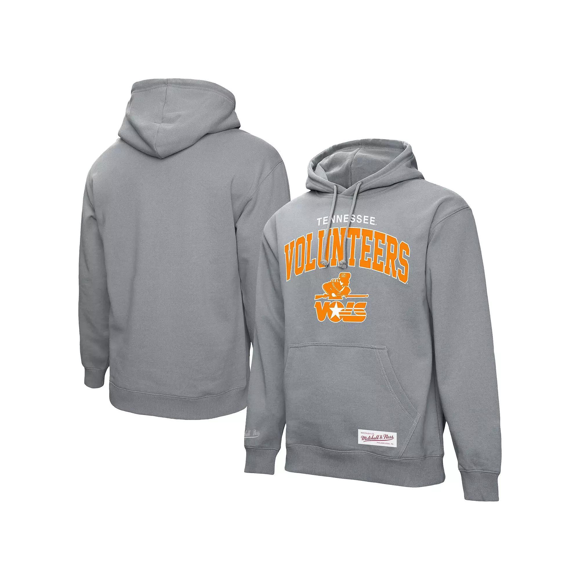 Men's Mitchell & Ness Heather Gray Tennessee Volunteers Classic Arch Pullover Hoodie,  Product Image