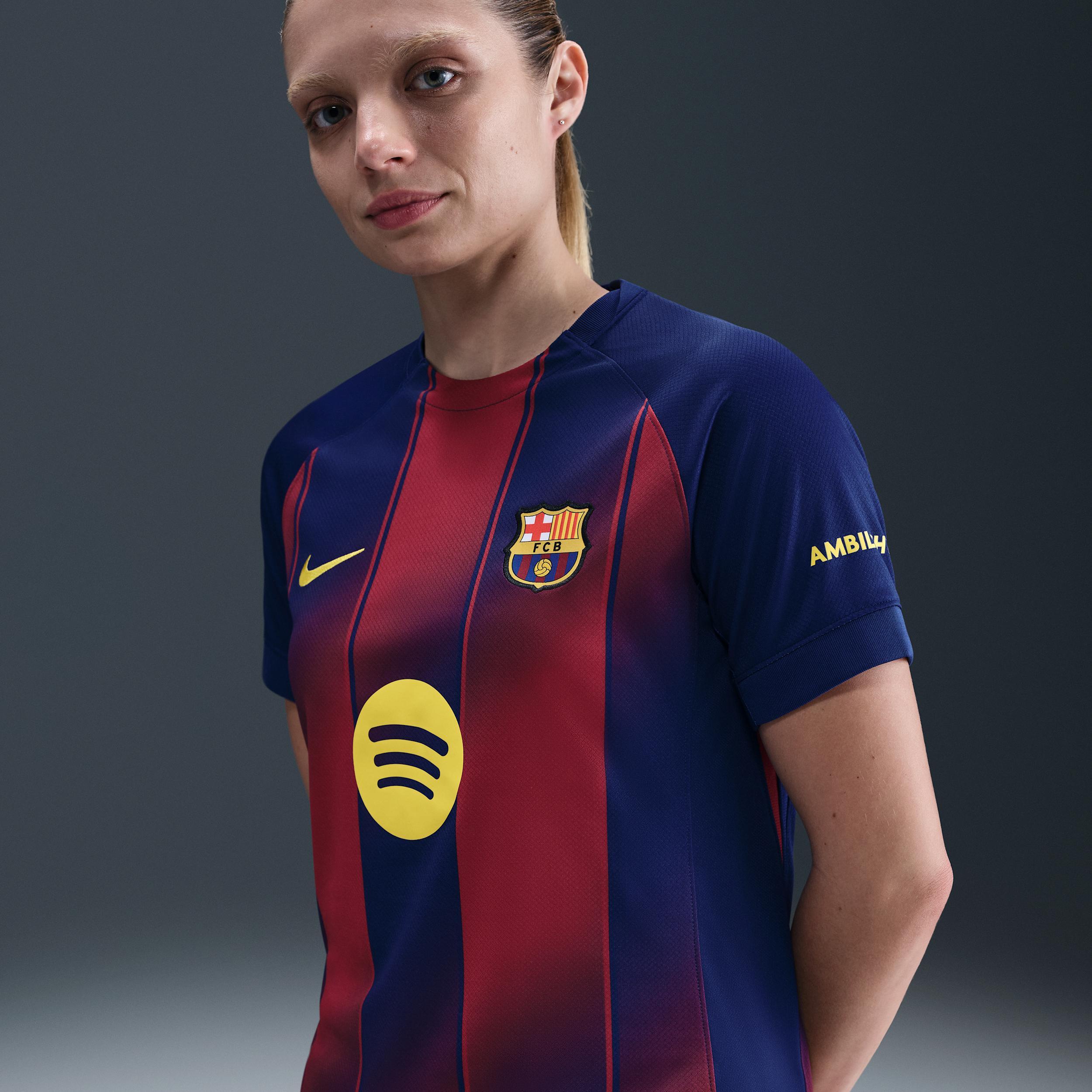 FC Barcelona 2025/26 Stadium Home Nike Women's Dri-FIT Soccer Replica Jersey Product Image