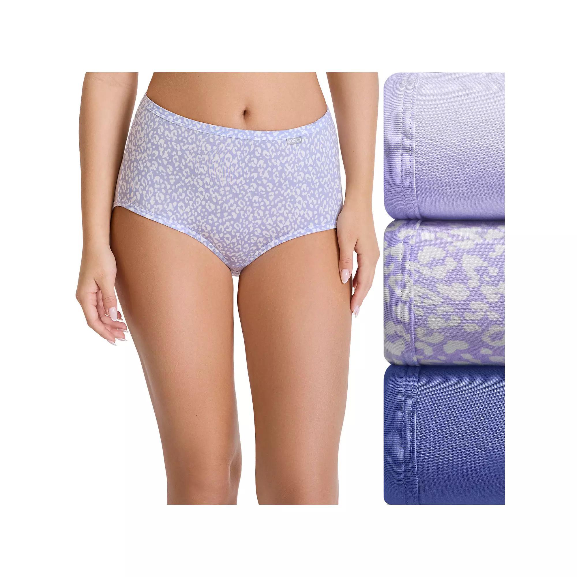 Women's Jockey® 3-pk. Supersoft Brief Panty Set 2073, Size: 8, Serene Leopard Product Image