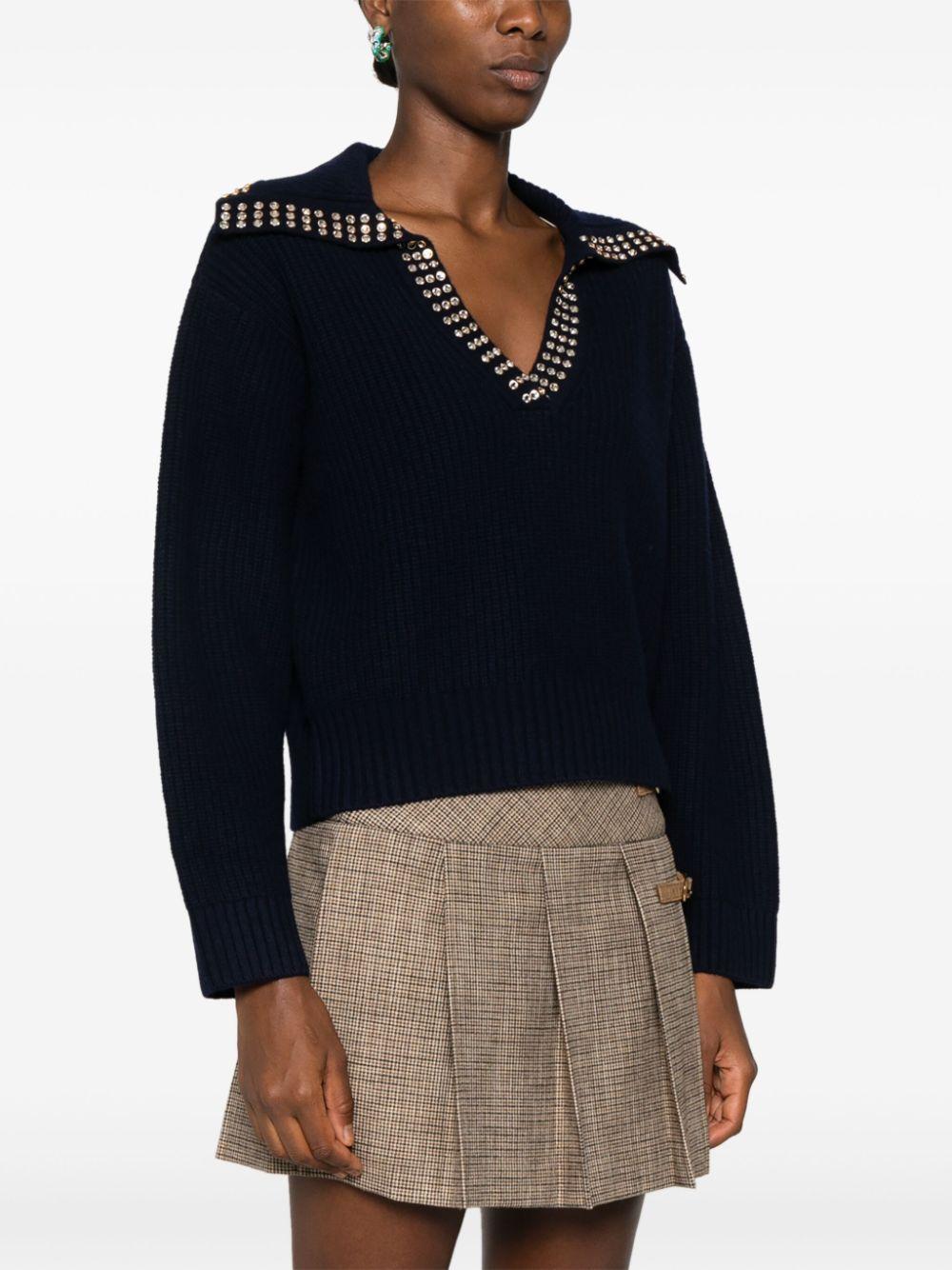 crystal-embellished wool jumper  Product Image