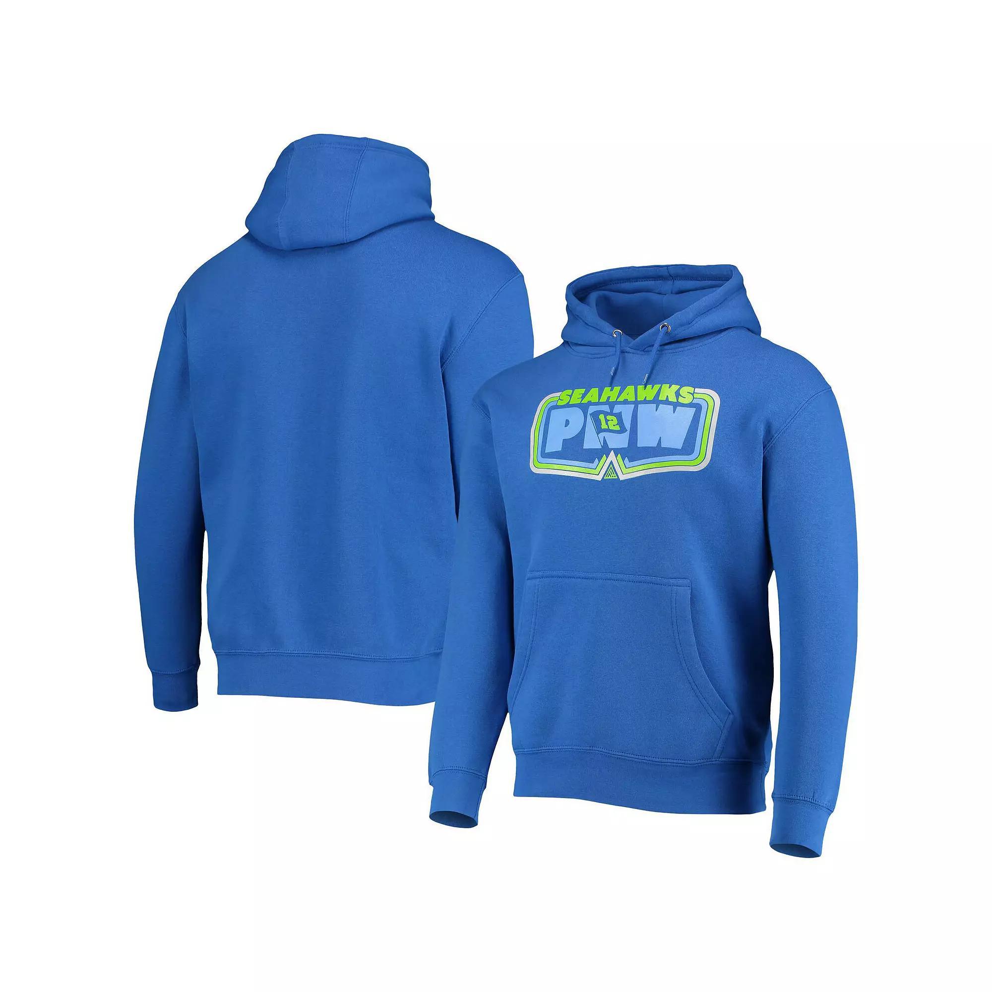 Men's THE GREAT PNW Royal Seattle Seahawks Decibel Pullover Hoodie, Size: 2XL, Blue Product Image