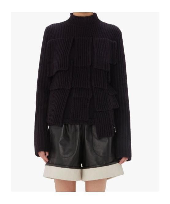 JW ANDERSON Panelled Flap Sweater In Black Product Image