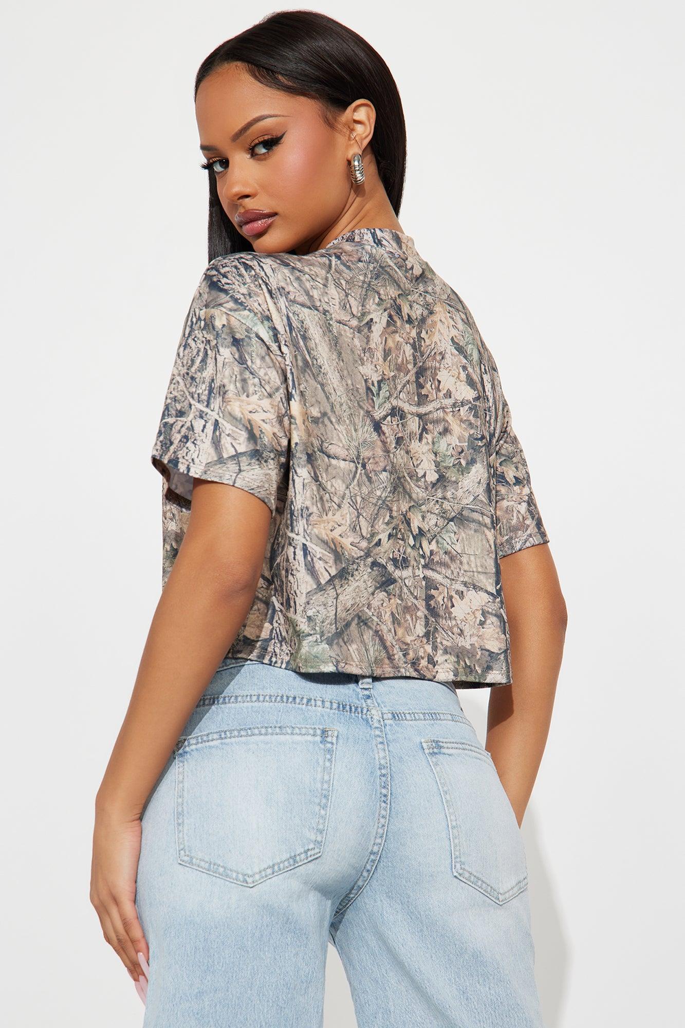 76 Camo Cropped Tee - Camouflage Female Product Image