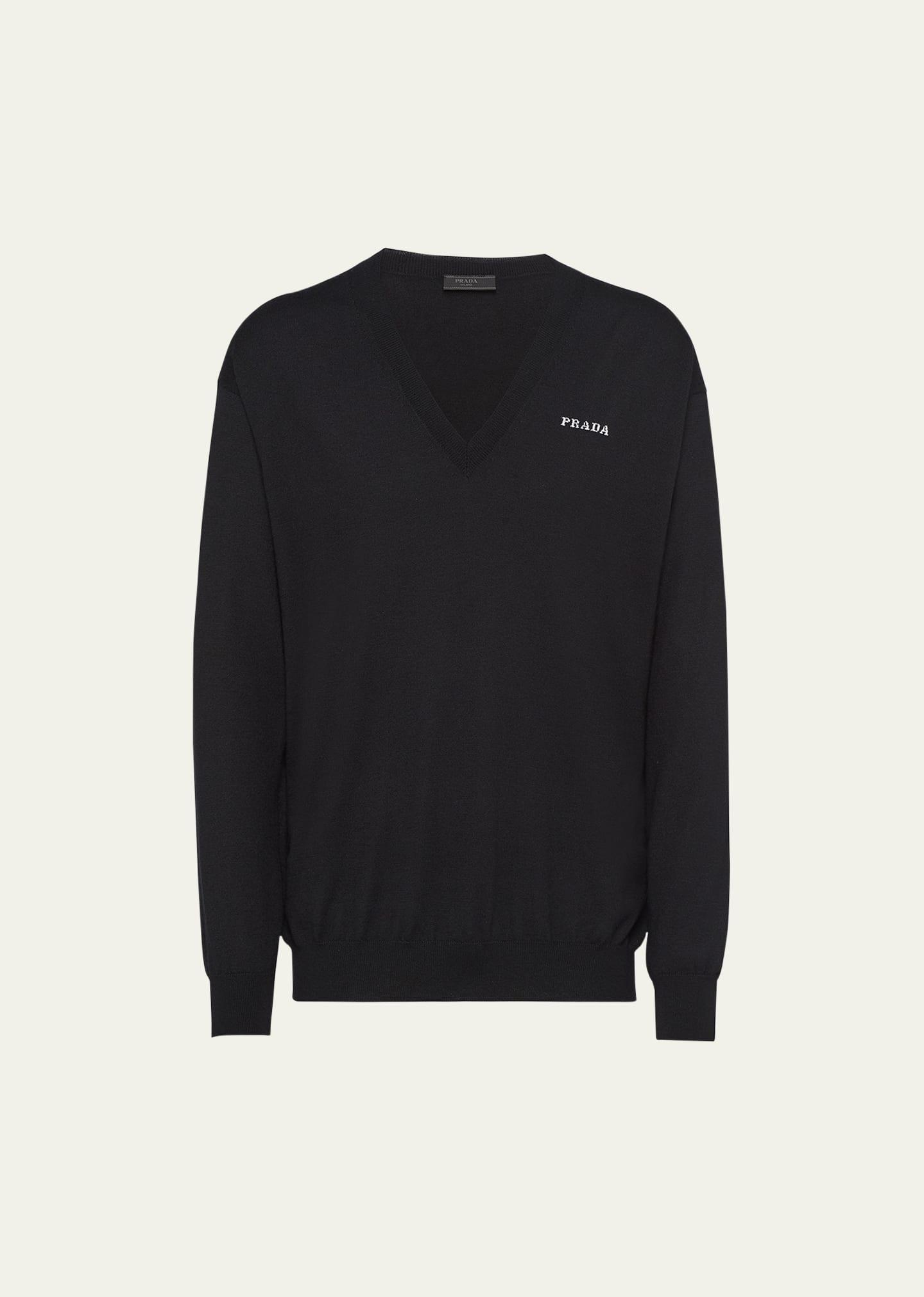 Mens Cashmere V-Neck Sweater Product Image