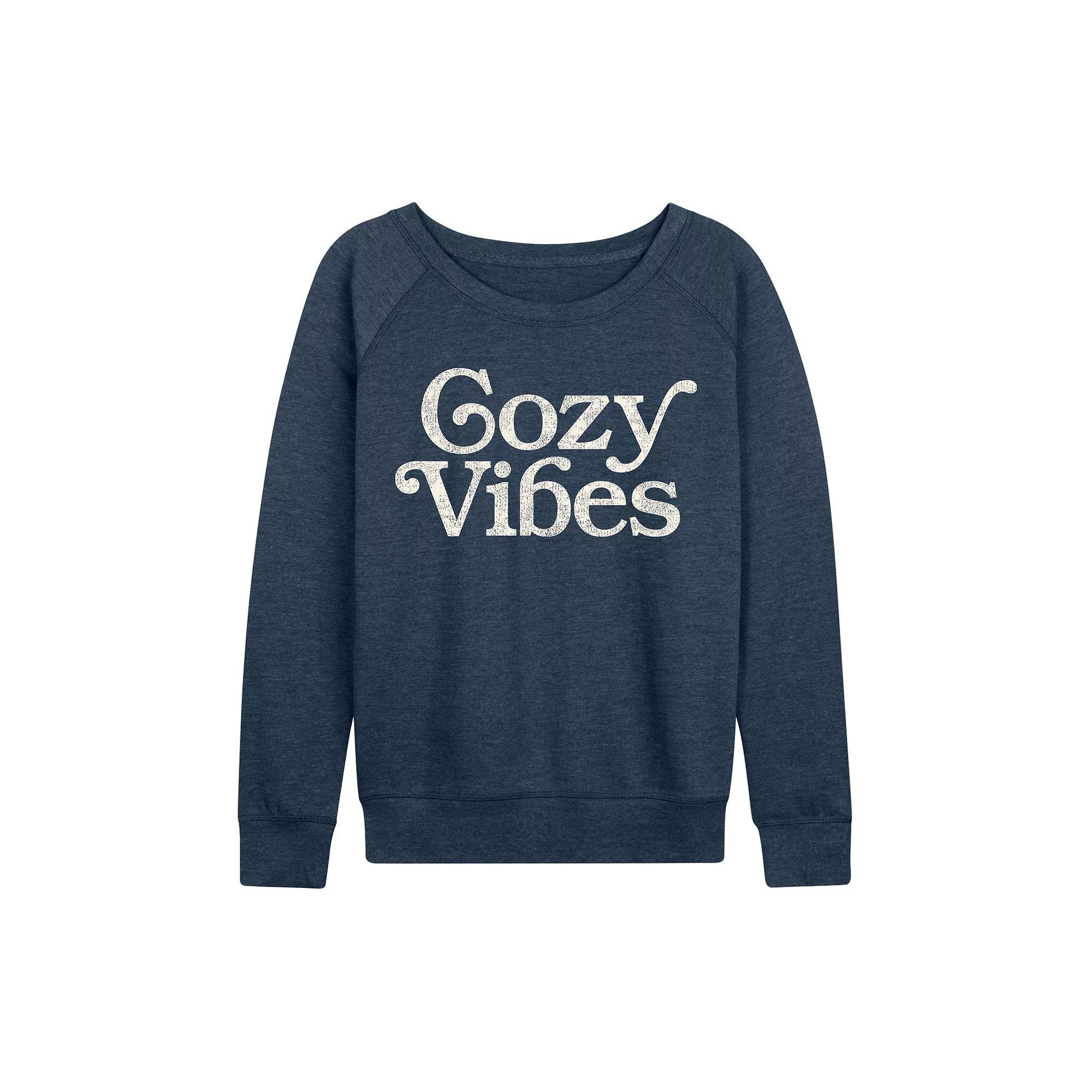 Women's Cozy Vibes French Terry Long Sleeve Tee, Girl's,  Product Image