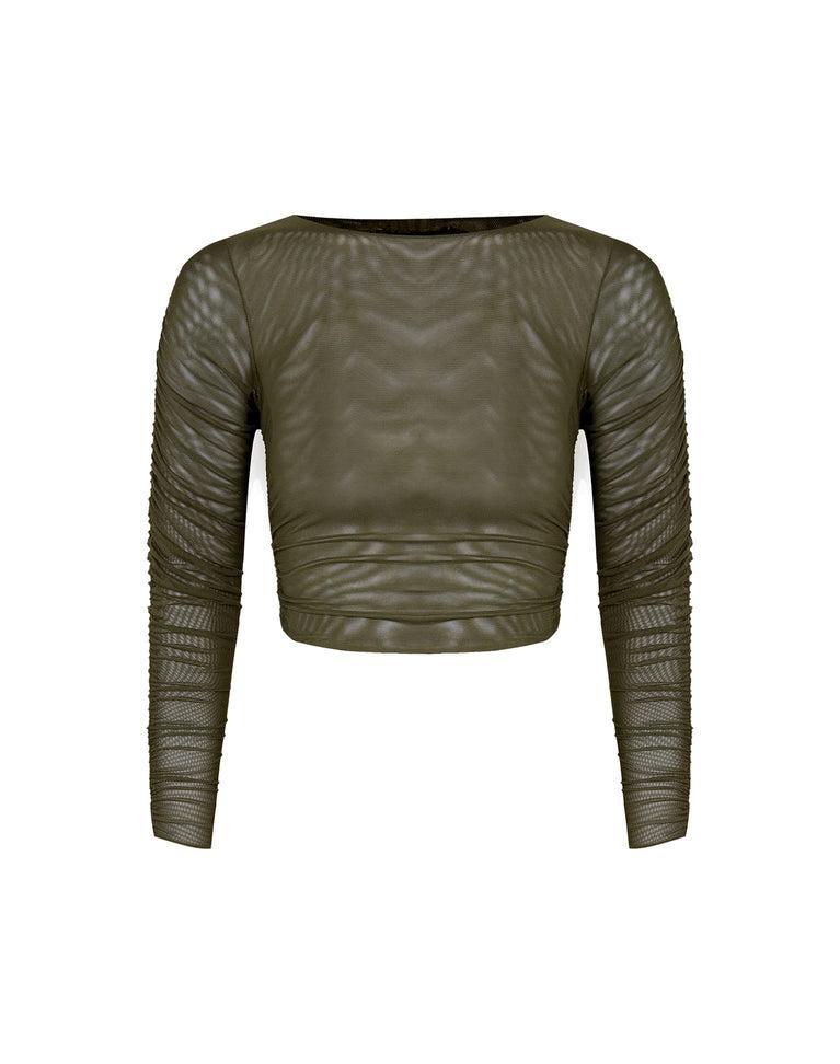 Mira Long Sleeve Top (Exchange Only) - Evergreen Product Image