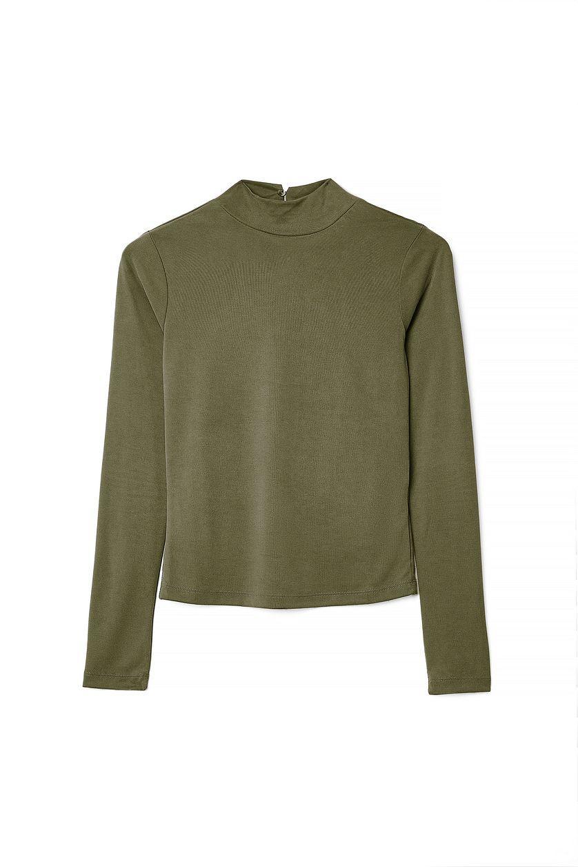 Turtleneck Jersey Top Product Image