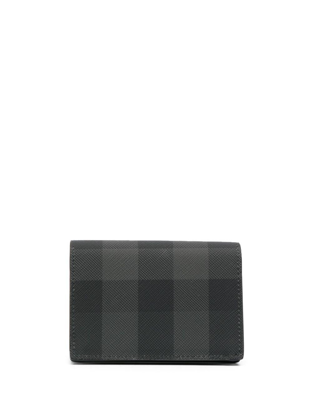 logo-lettering checked wallet Product Image