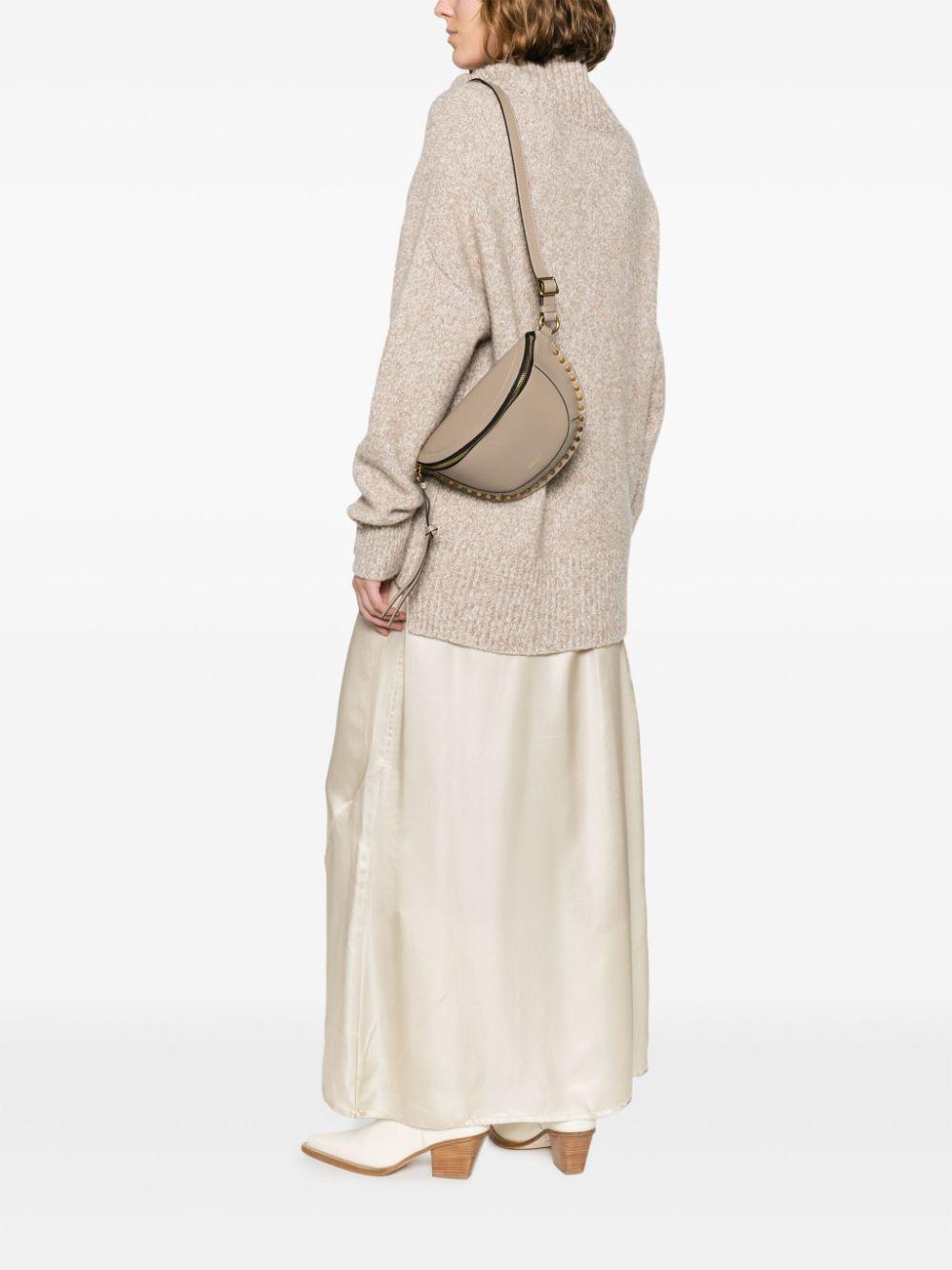 ISABEL MARANT Skano Stud-embellished Shoulder Bag In Beige Product Image