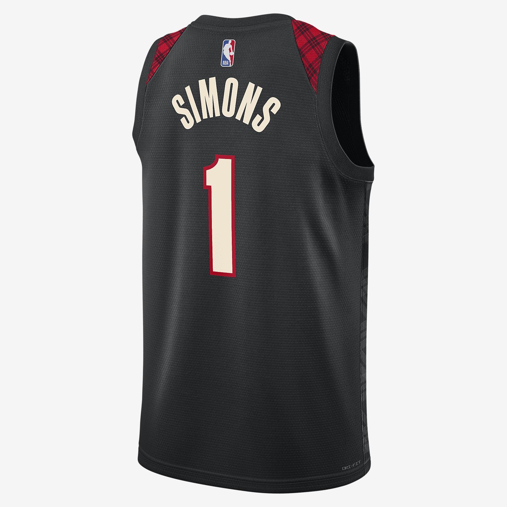 Anfernee Simons Portland Trail Blazers City Edition 2023/24 Men's Nike Dri-FIT NBA Swingman Jersey Product Image