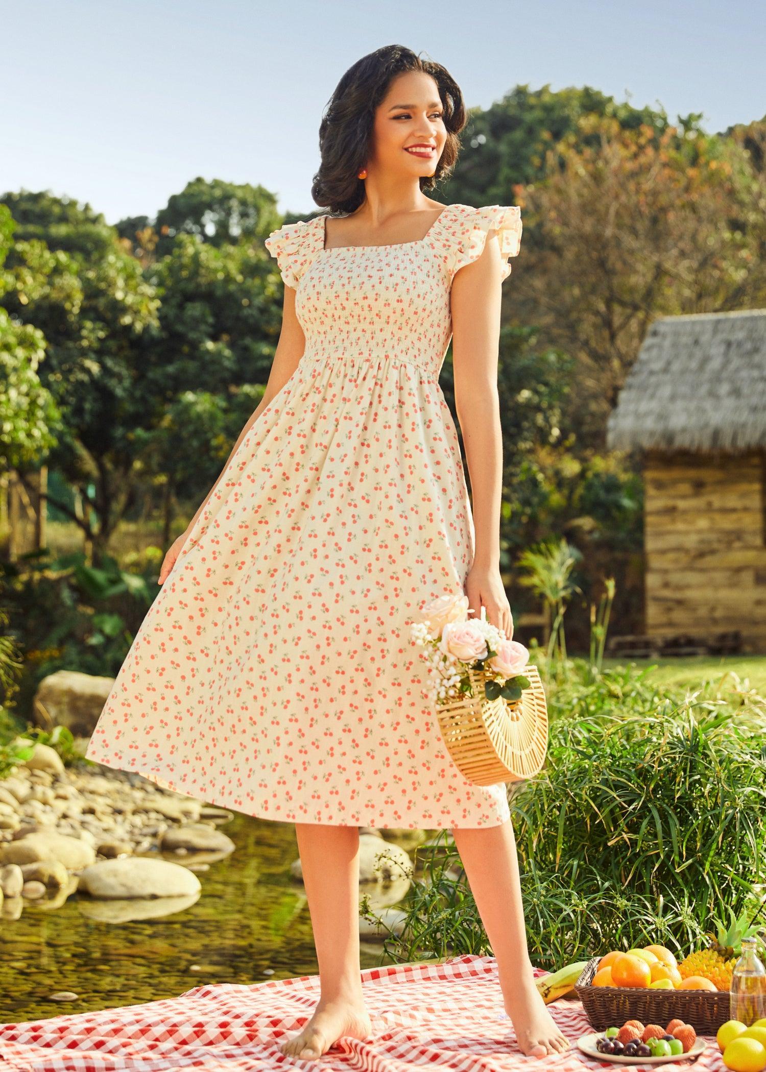 Flair and Square Babydoll Dress Product Image