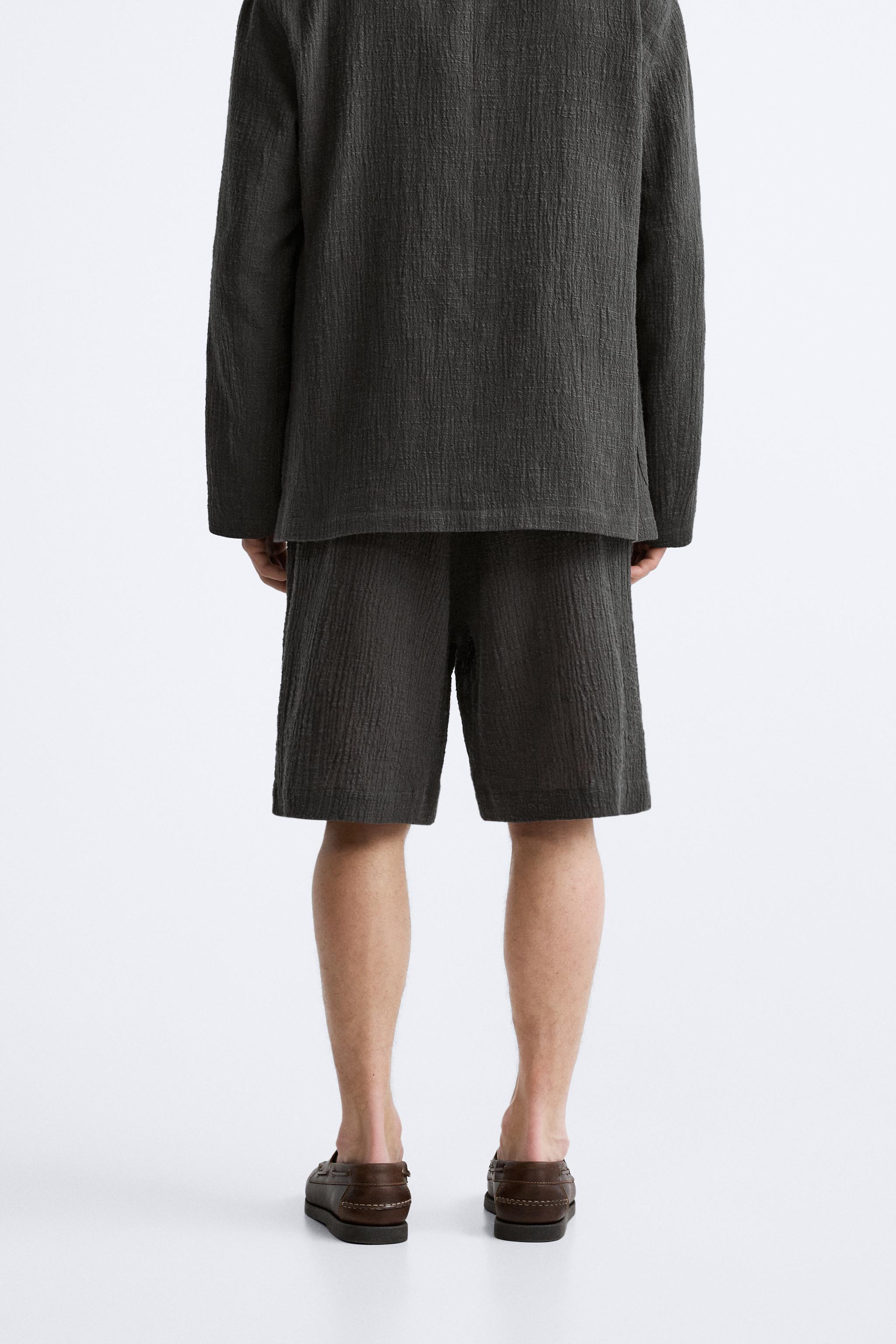 COTTON - LINEN SUIT SHORTS Product Image