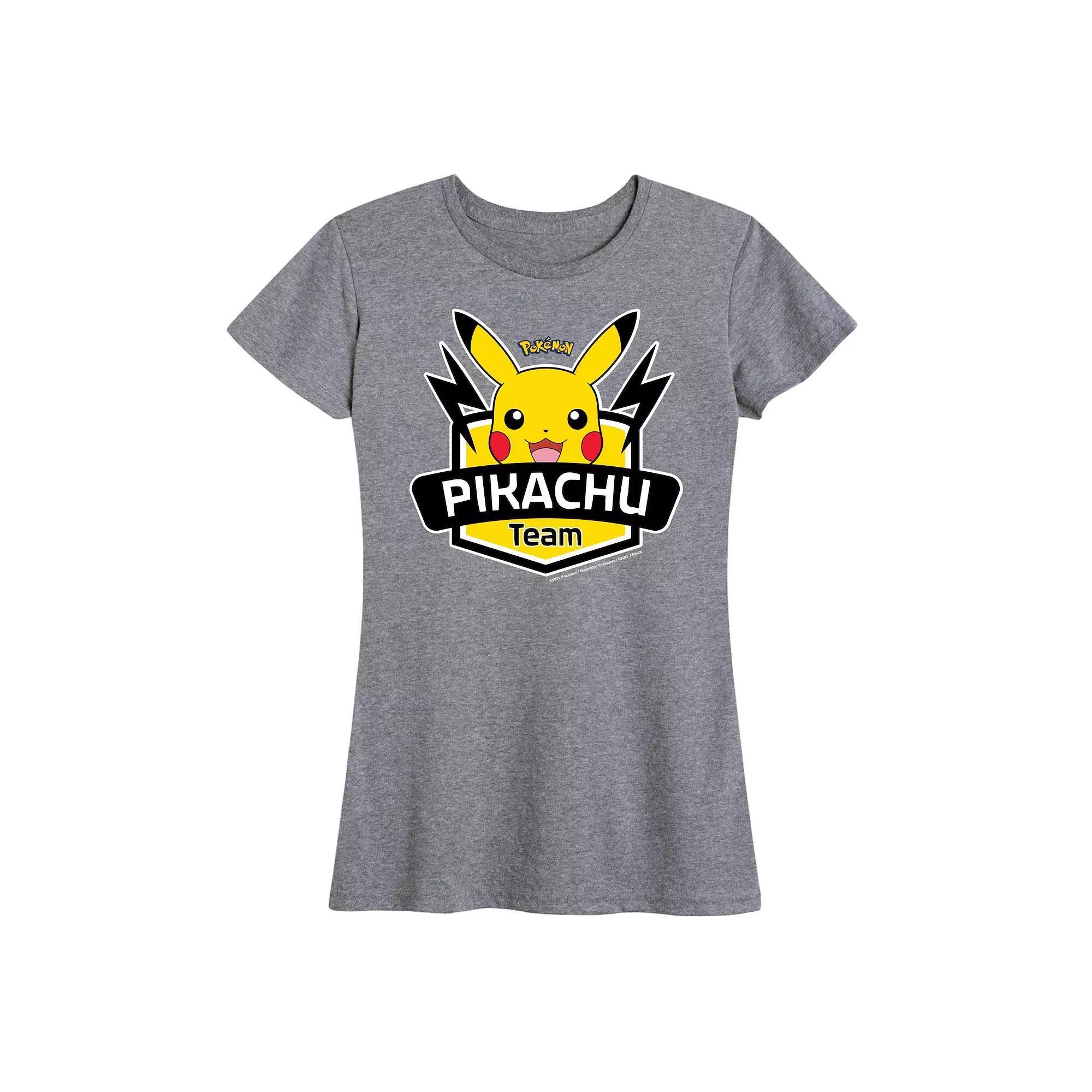 Plus Pokemon Team Pikachu Graphic Tee, Women's, Size: 4XL, Grey Gray Product Image