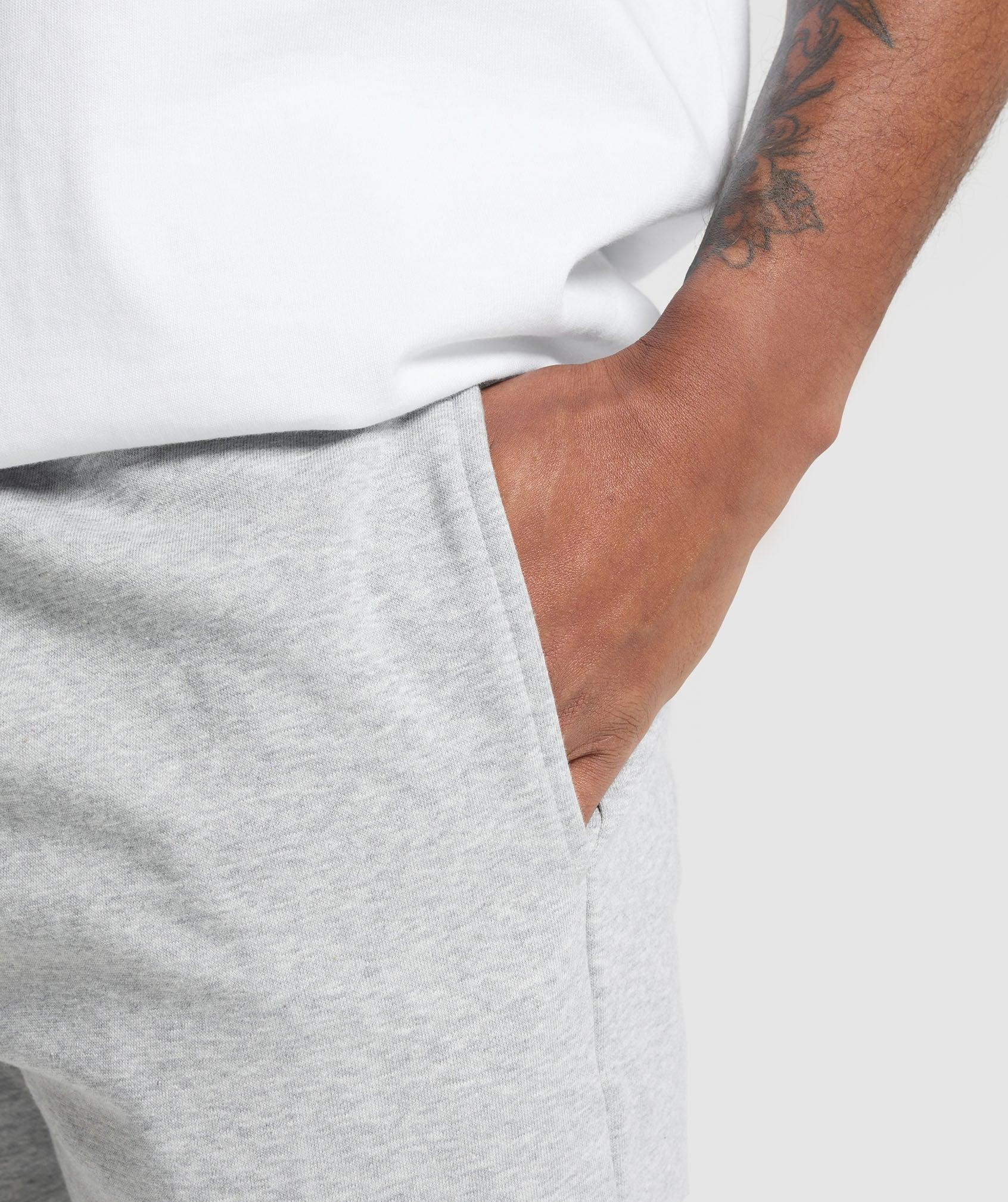 Gymshark Crest 9" Shorts - Light Grey Marl Male Product Image