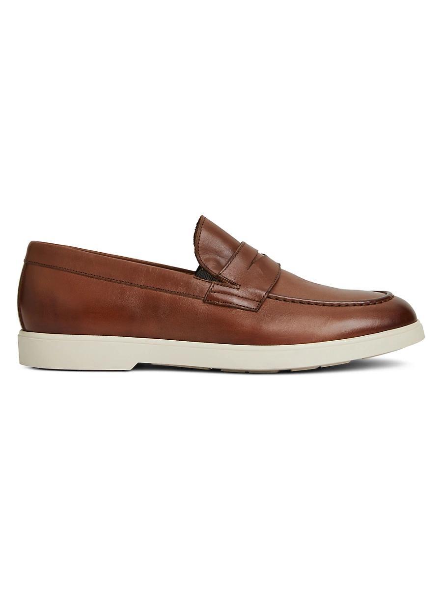 Mens Ettore Leather Penny Loafers Product Image