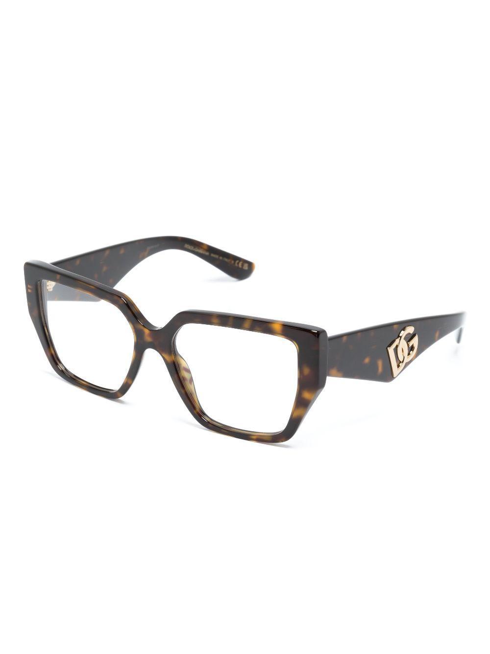 DOLCE & GABBANA Square-frame Tortoiseshell Glasses In Brown Product Image