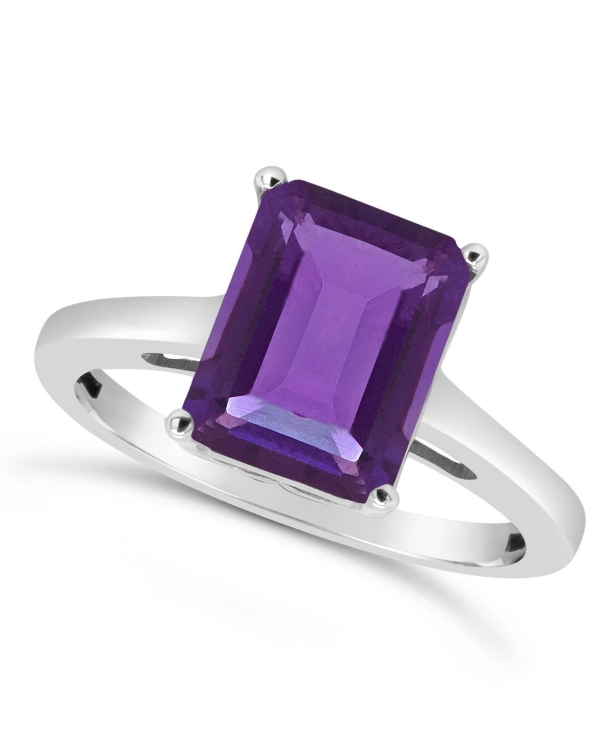 Alyson Layne Sterling Silver Amethyst Solitaire Ring, Womens Product Image