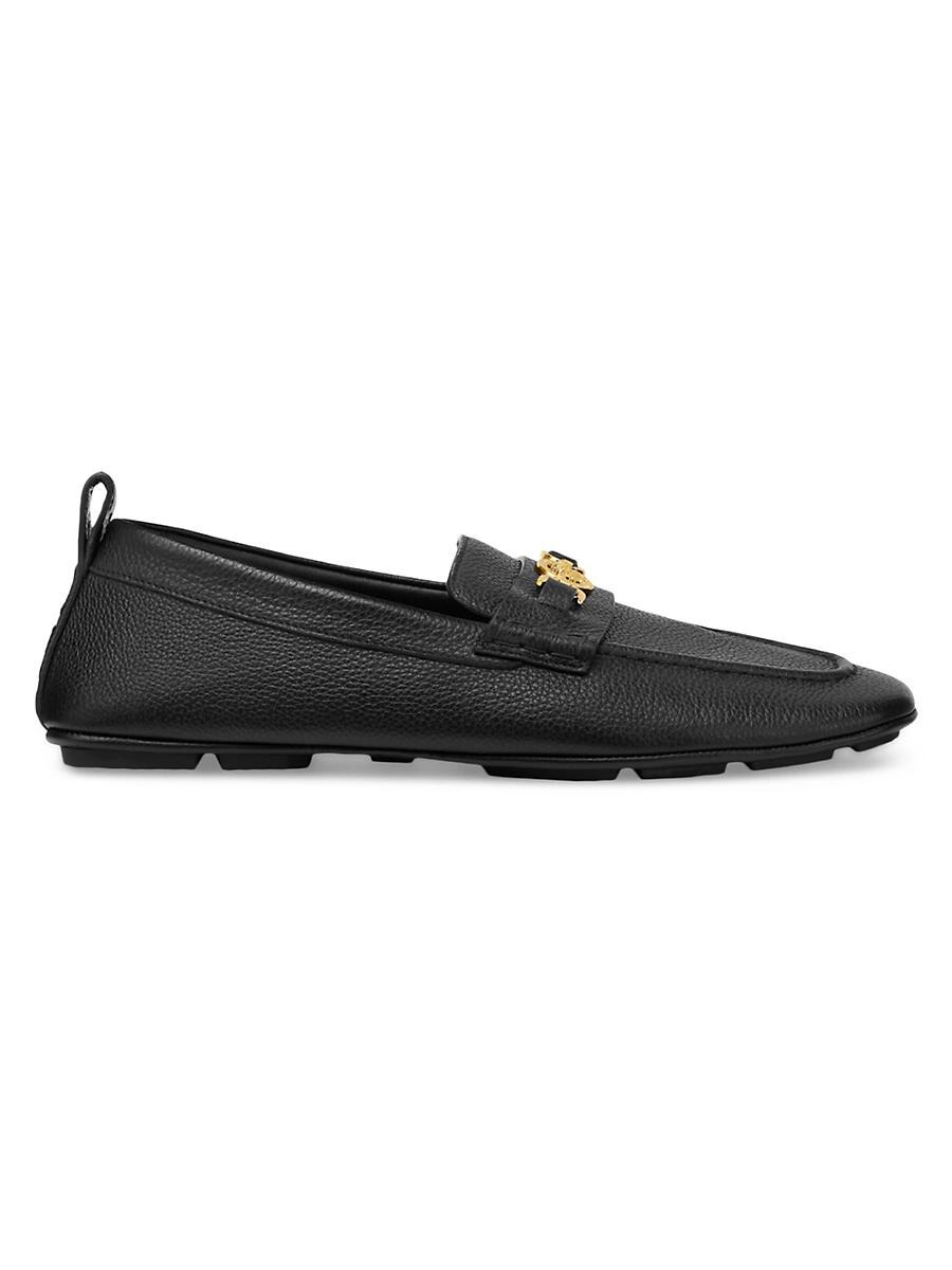 Mens Leather Medusa Driver Loafers Product Image