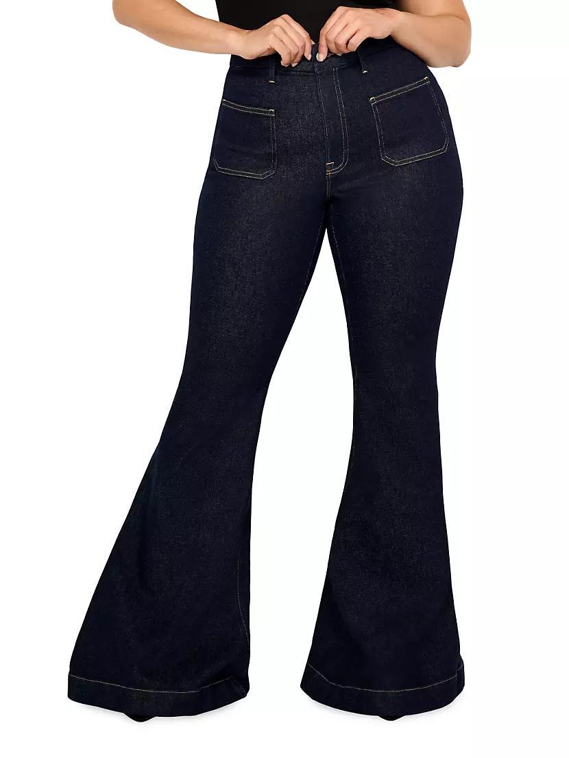 Good Waist High-Rise Stretch Super Flare Jeans Product Image