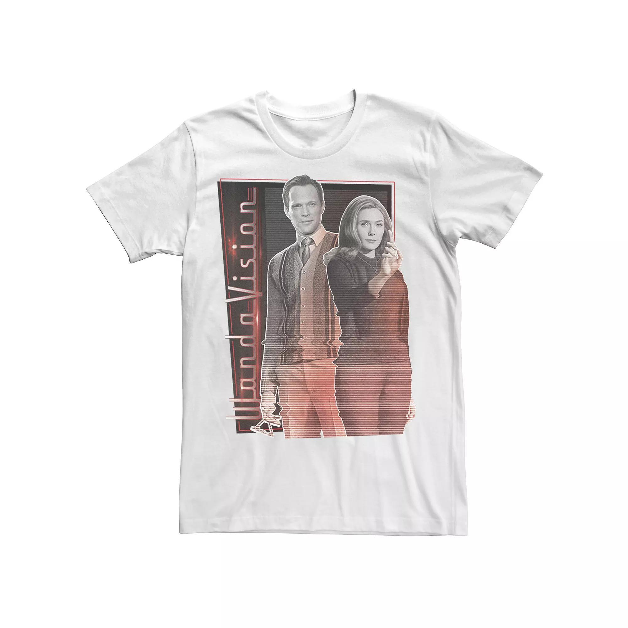 Big & Tall Marvel WandaVision Wanda & Vision Glitch Portrait Tee, Men's,  Product Image