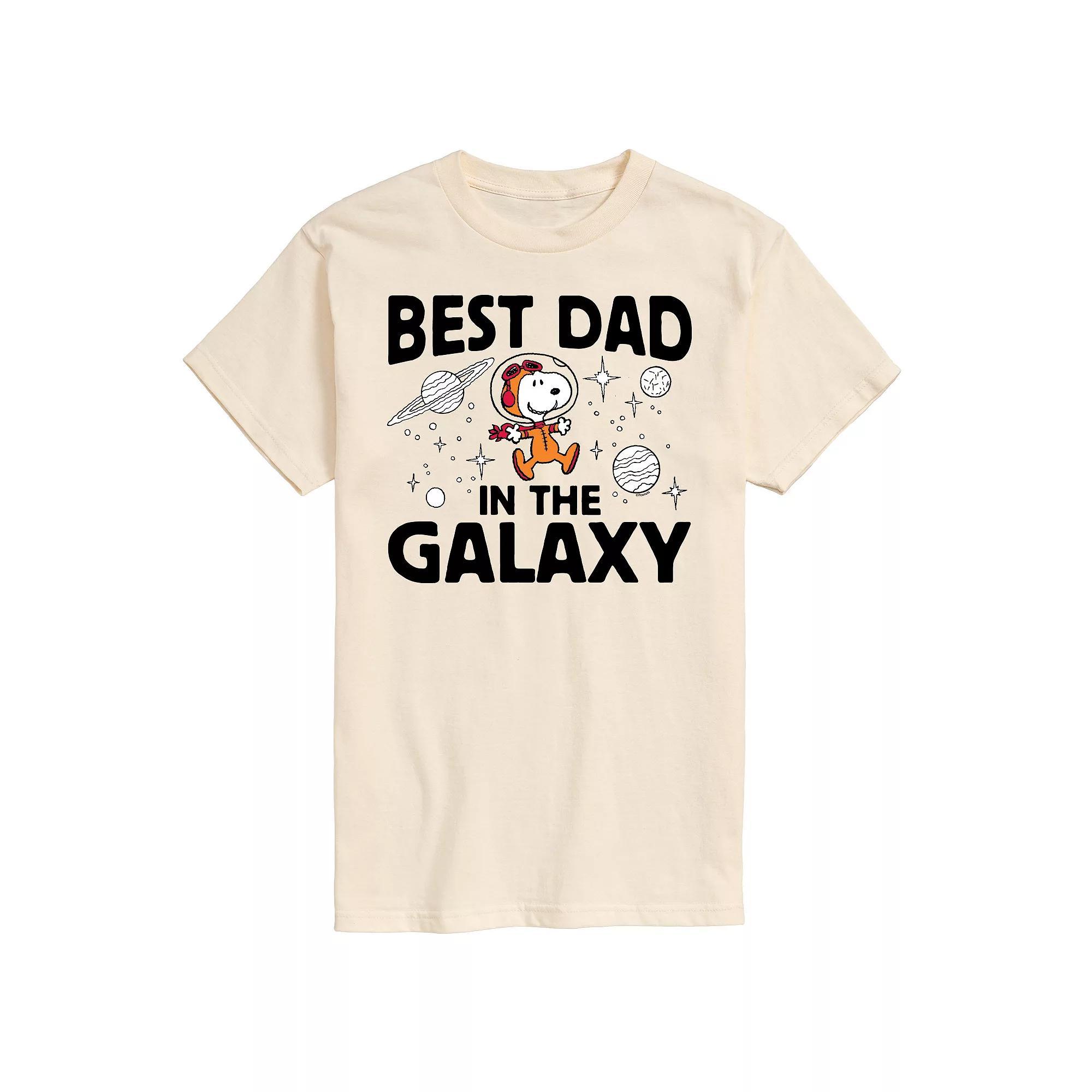 Men's Peanuts Best Dad In The Galaxy Graphic Tee, Size: XXL, Beige Product Image