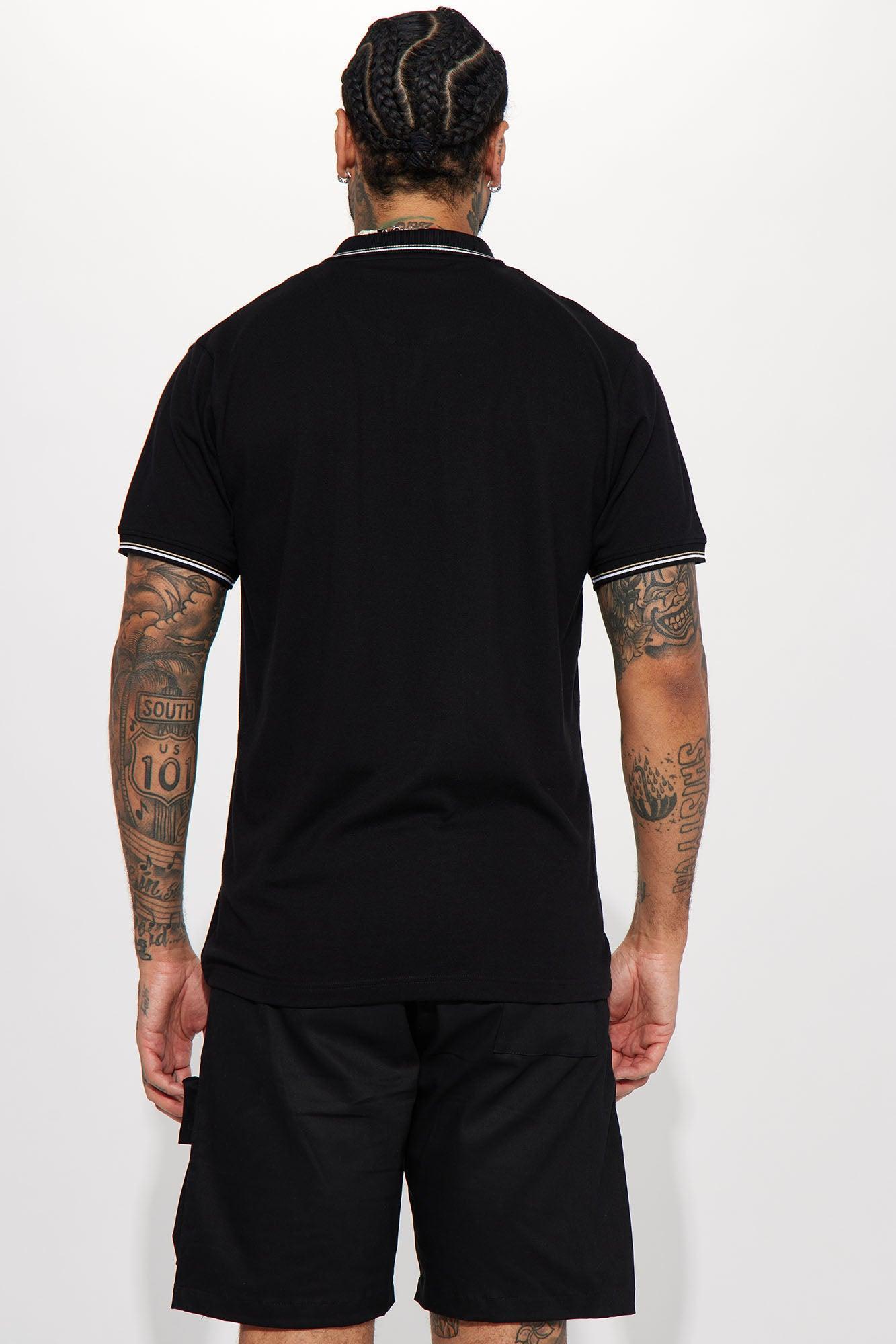 One Shot Short Sleeve Polo - Black Product Image