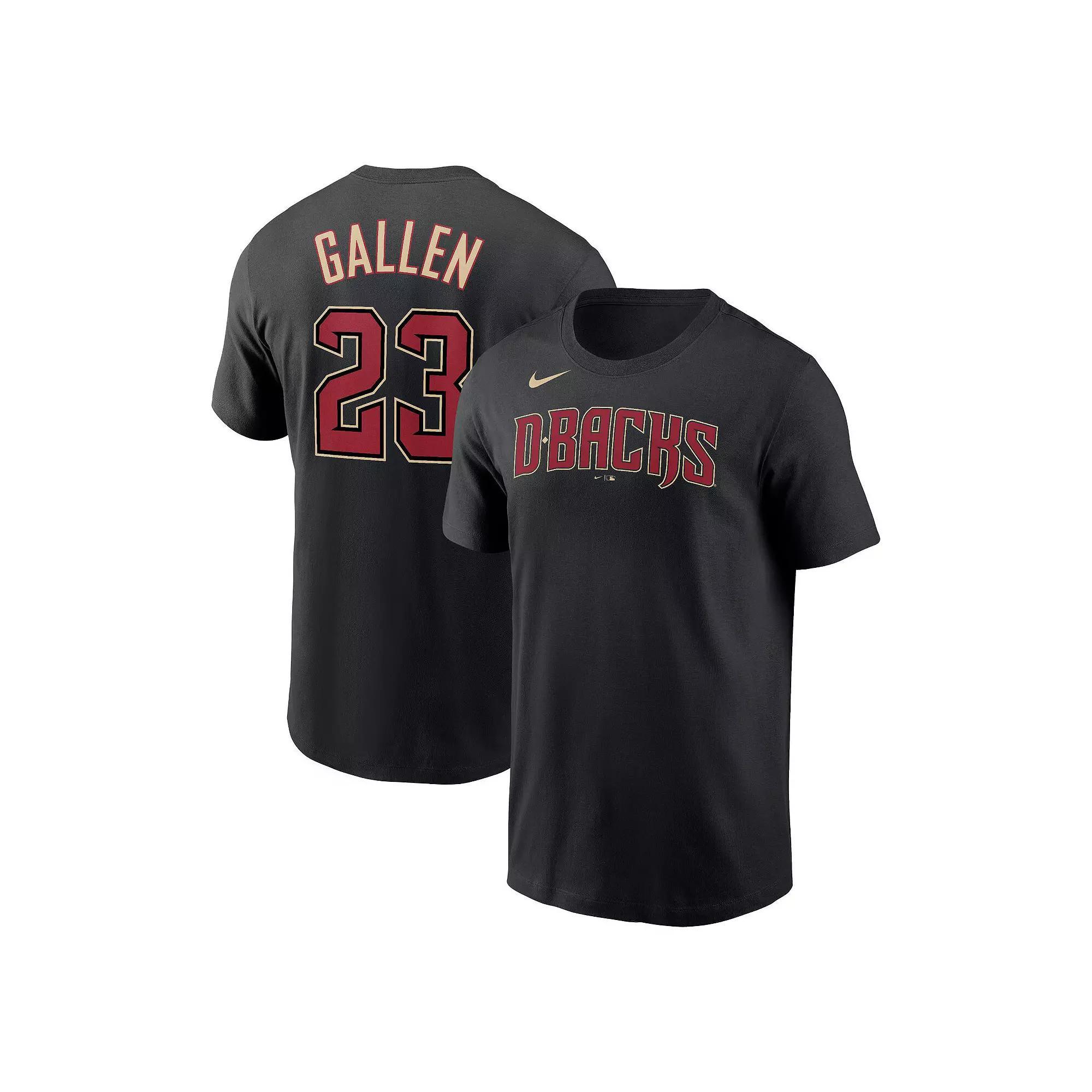 Men's Nike Zac Gallen Black Arizona Diamondbacks Player Name & Number T-Shirt,  Product Image