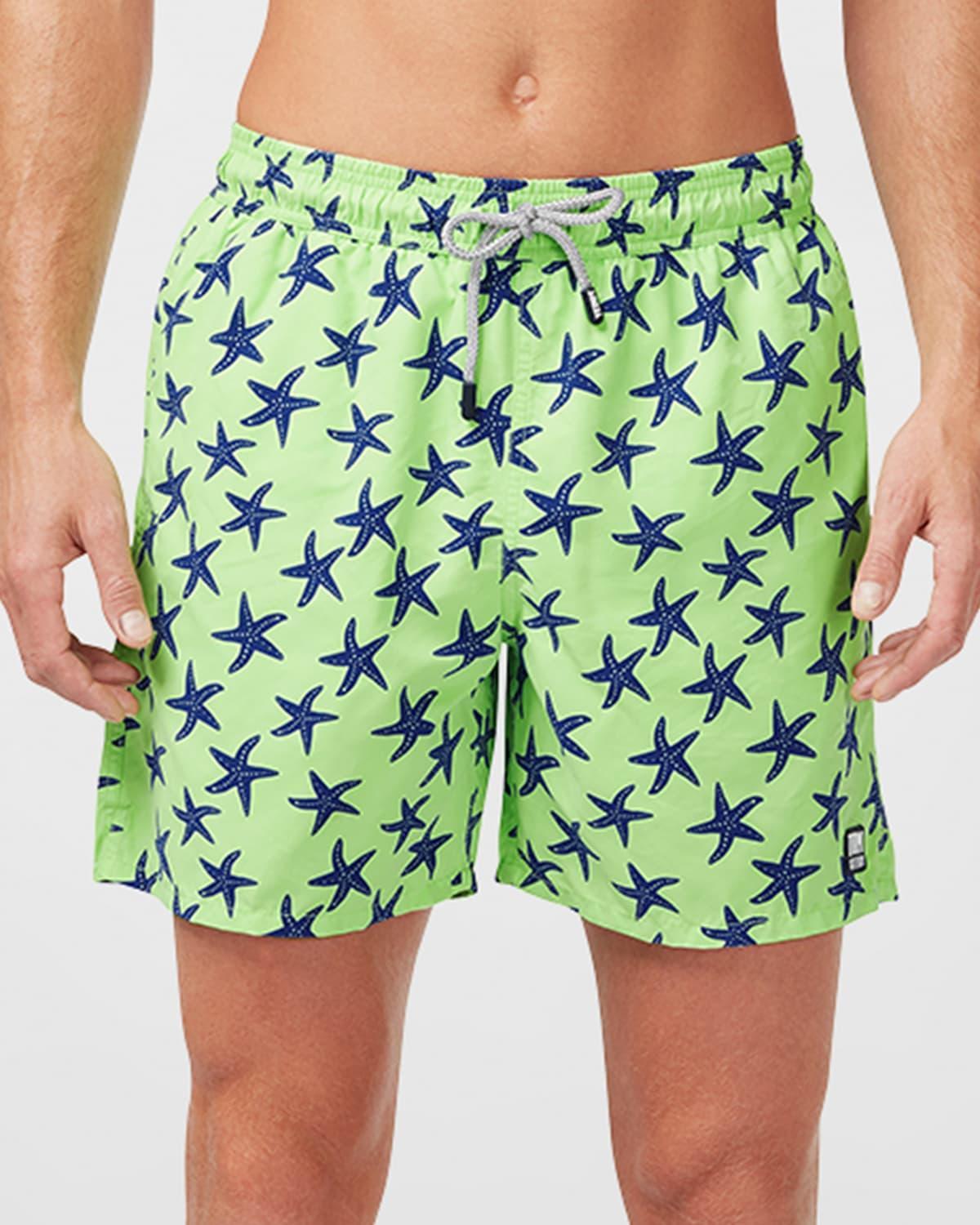 Mens Starfish-Print Swim Trunks Product Image