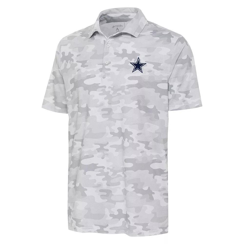 Men's Antigua White Dallas Cowboys Collide Tonal Star Polo,  Product Image
