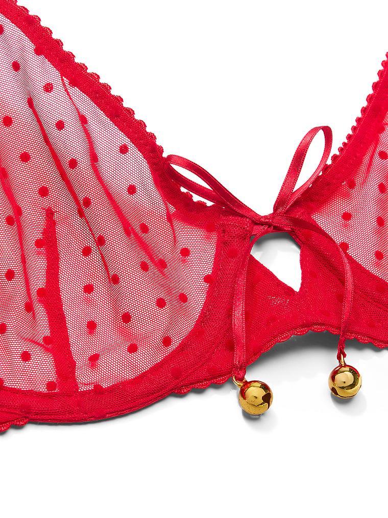 Jingle Bells Mesh Unlined Demi Bra Product Image