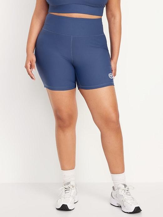 High-Waisted PowerSoft Biker Shorts -- 6-inch inseam Product Image