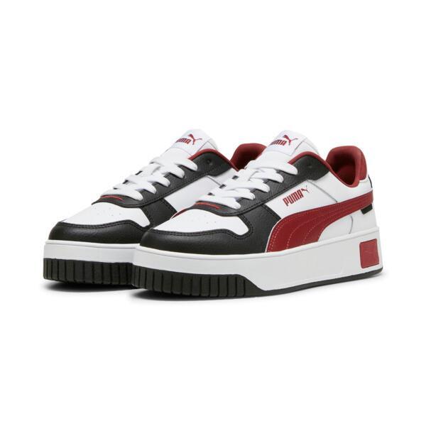 PUMA Carina Street Women's Sneakers in White/Intense Red/Black Product Image