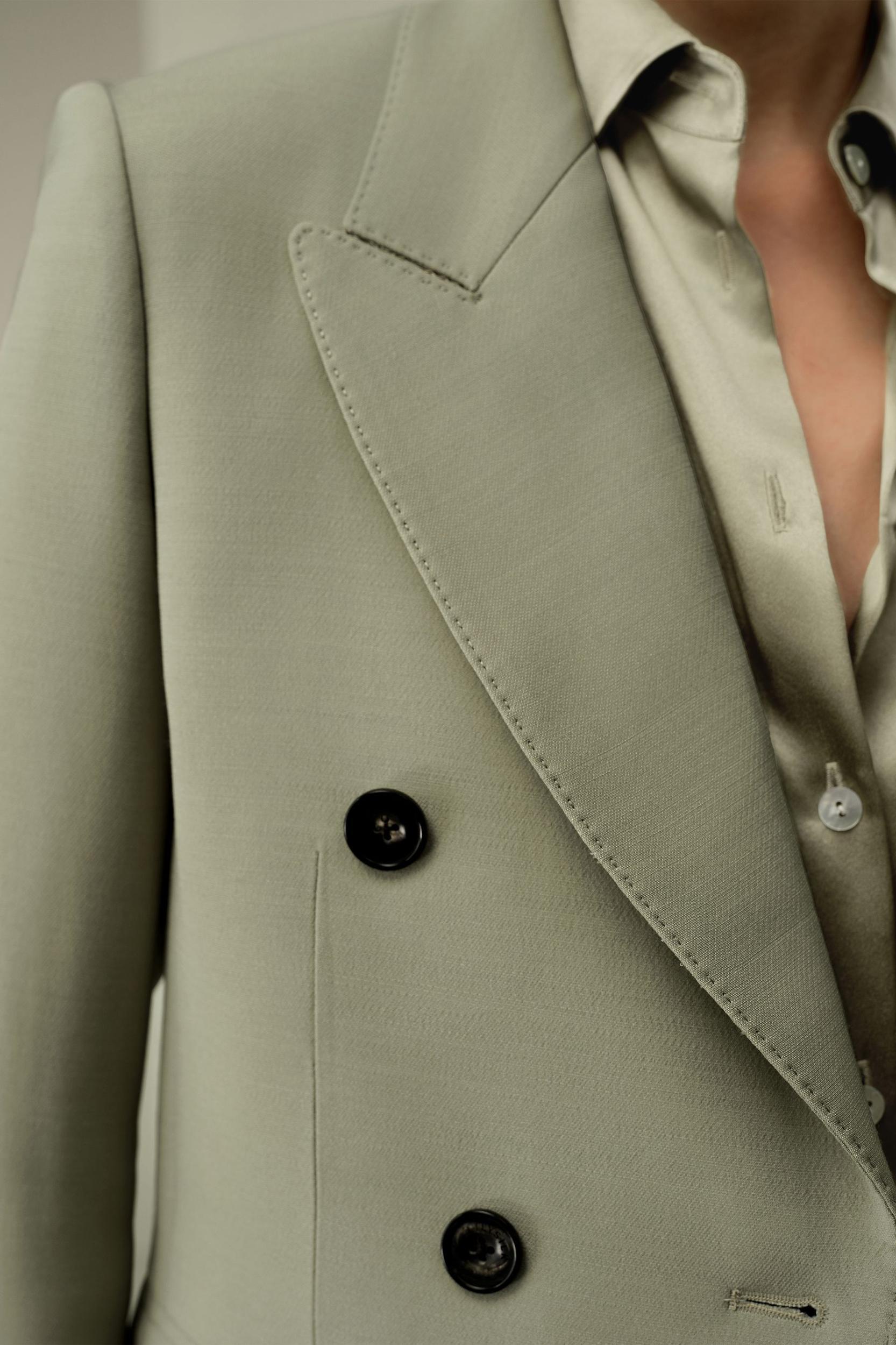 Double Breasted Lapel Blazer Product Image