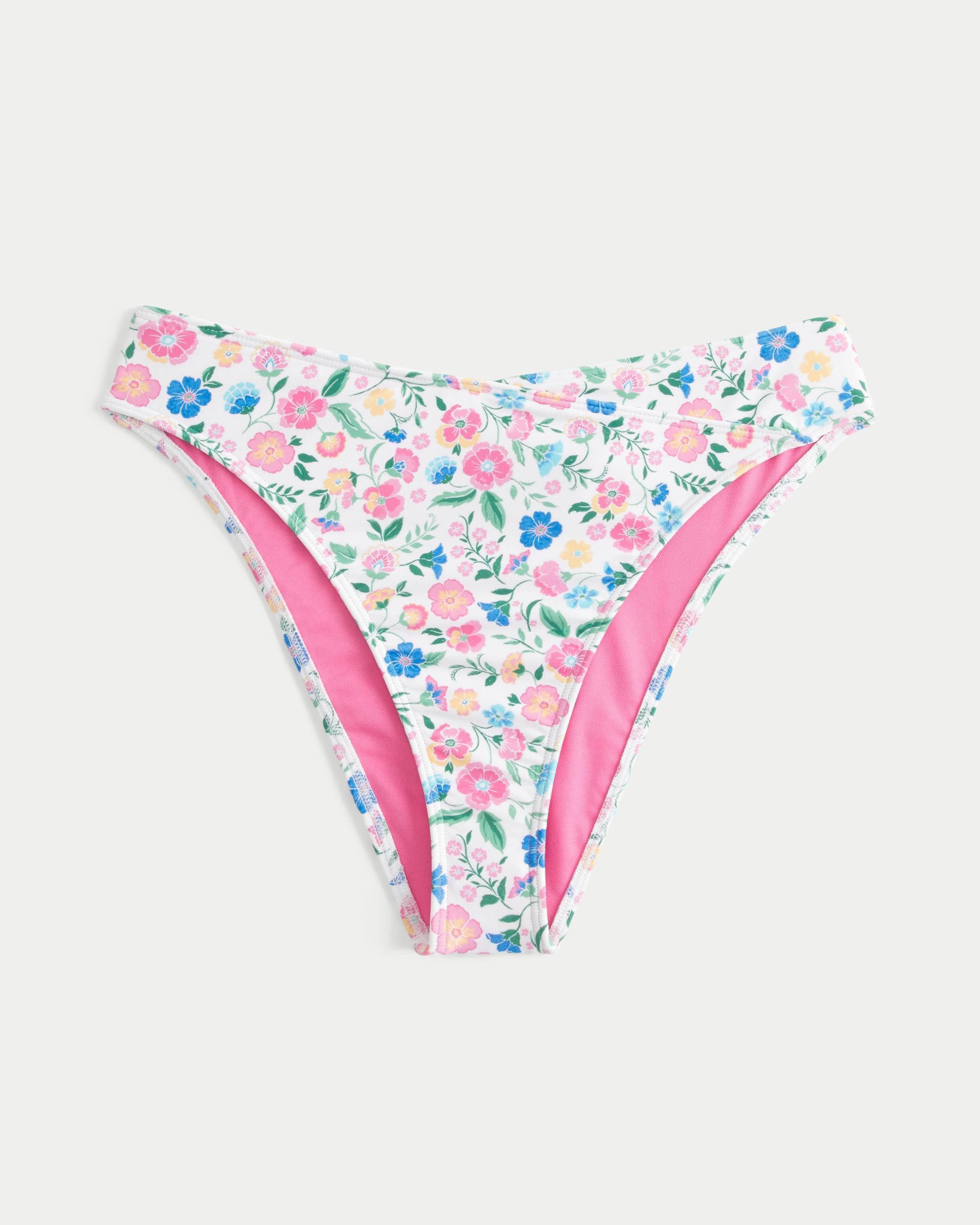 Curvy High-Leg High-Waist Cheeky Bikini Bottom Product Image