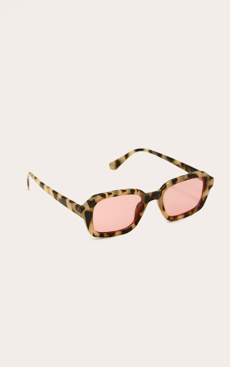 Pale Tortoiseshell Square Chunky Sunglasses Product Image