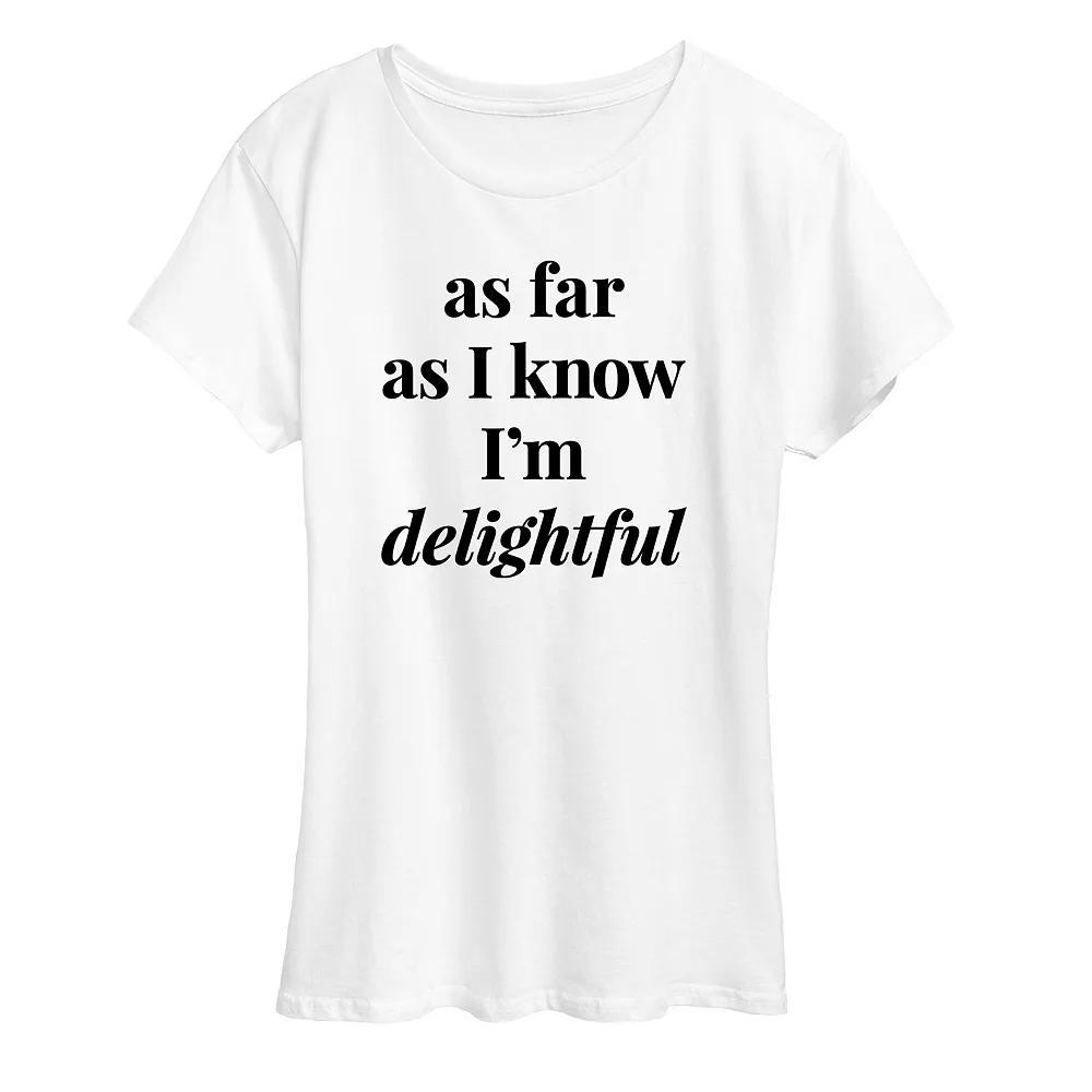 Women's As Far As I Know I'm Delightful Graphic Tee, Girl's,  Product Image