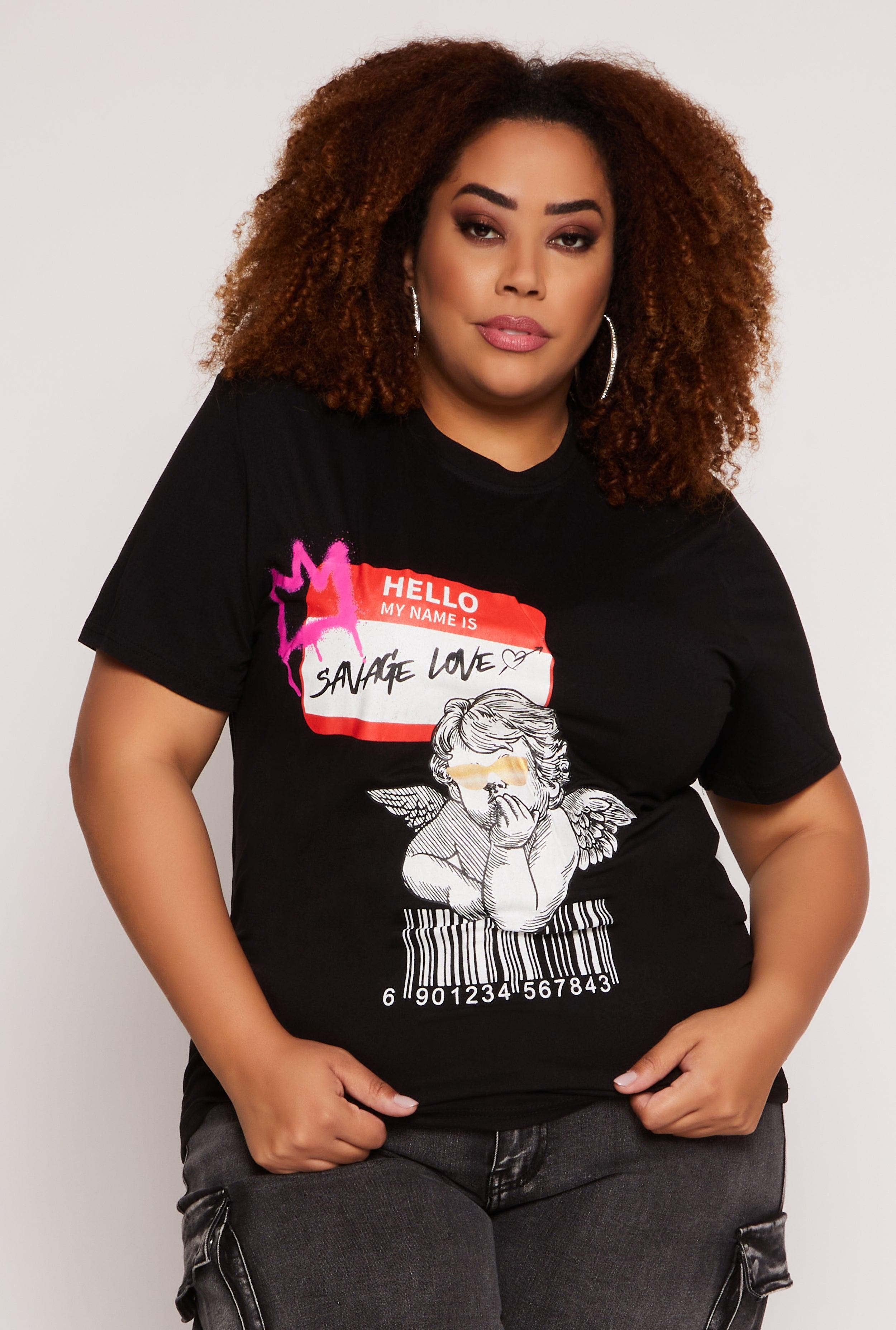 Womens Plus Size Savage Love Graphic Tee Product Image