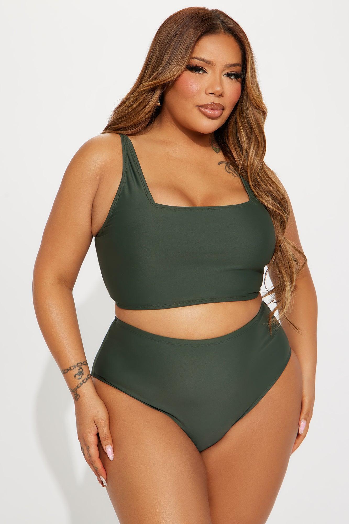 Maui Mix And Match Tank Bikini Top - Olive Product Image