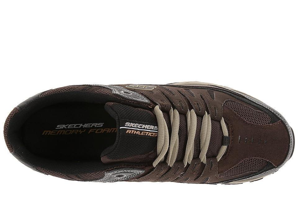 SKECHERS Afterburn M. Fit (Brown/Taupe) Men's Lace up casual Shoes Product Image