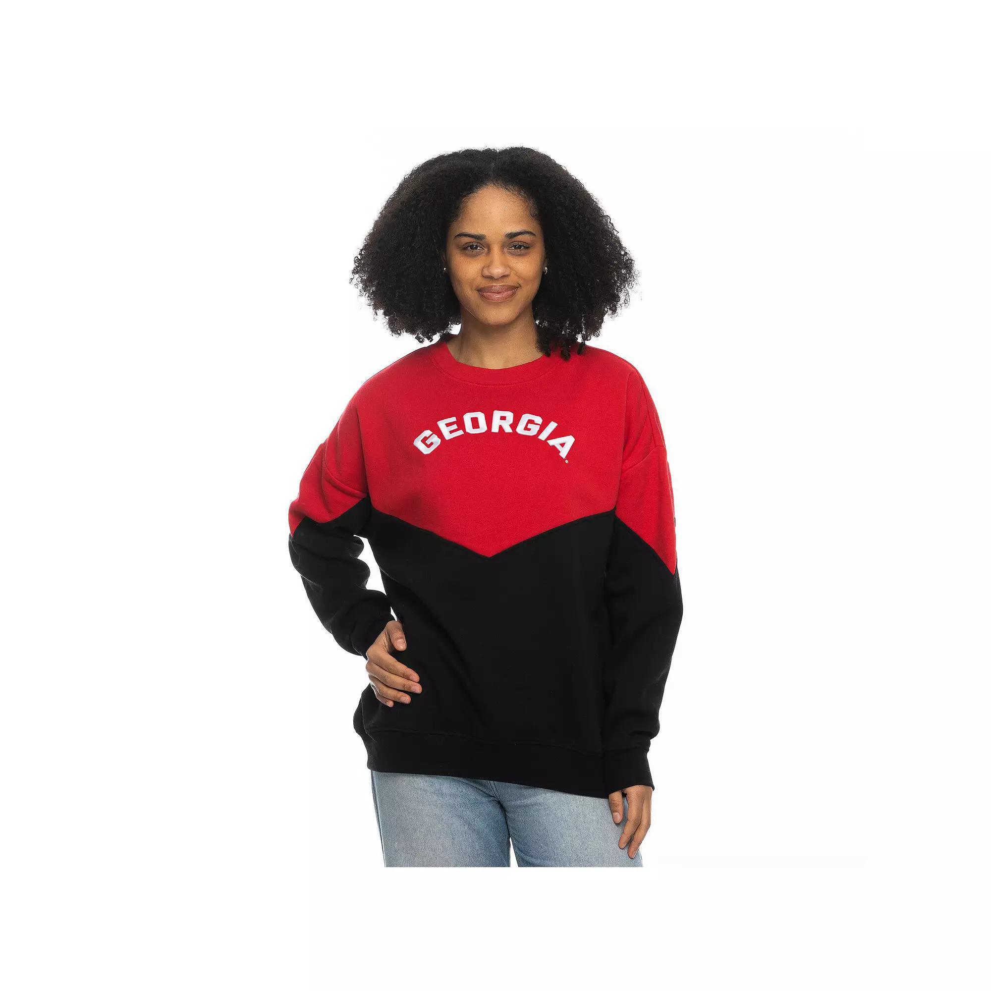 Womens ZooZatz Georgia Bulldogs Bestie Oversized Pullover Sweatshirt Product Image